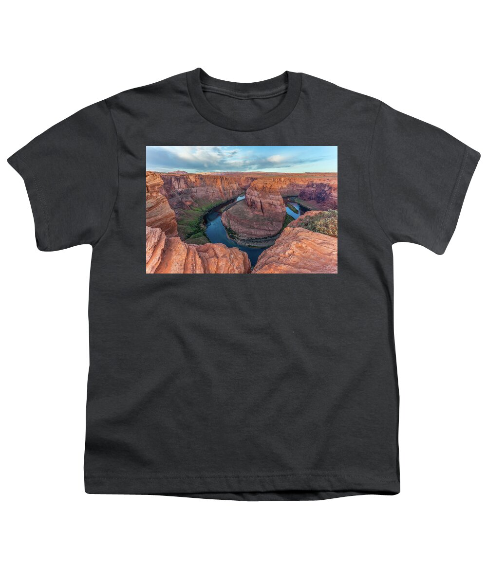 Horseshoe Bend Youth T-Shirt featuring the photograph Horseshoe Bend Morning Splendor by Lon Dittrick