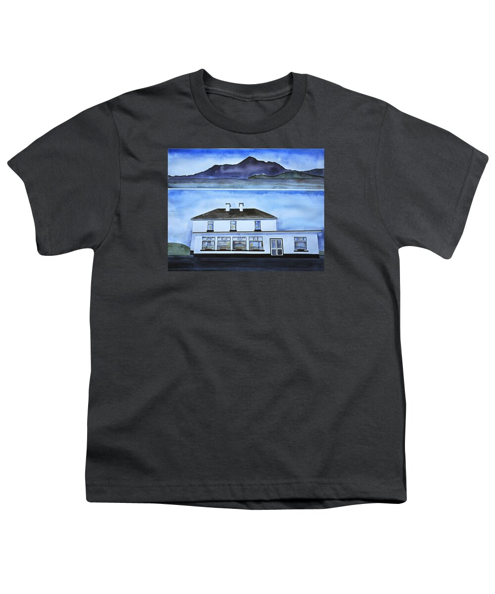  Youth T-Shirt featuring the painting Hotel and Island by Kathleen Barnes