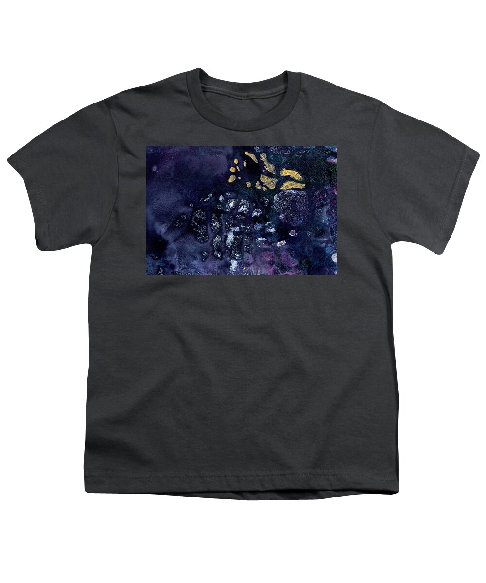 Abstract Youth T-Shirt featuring the painting Humility - Abstract Colorful Mixed Media Painting by Modern Abstract