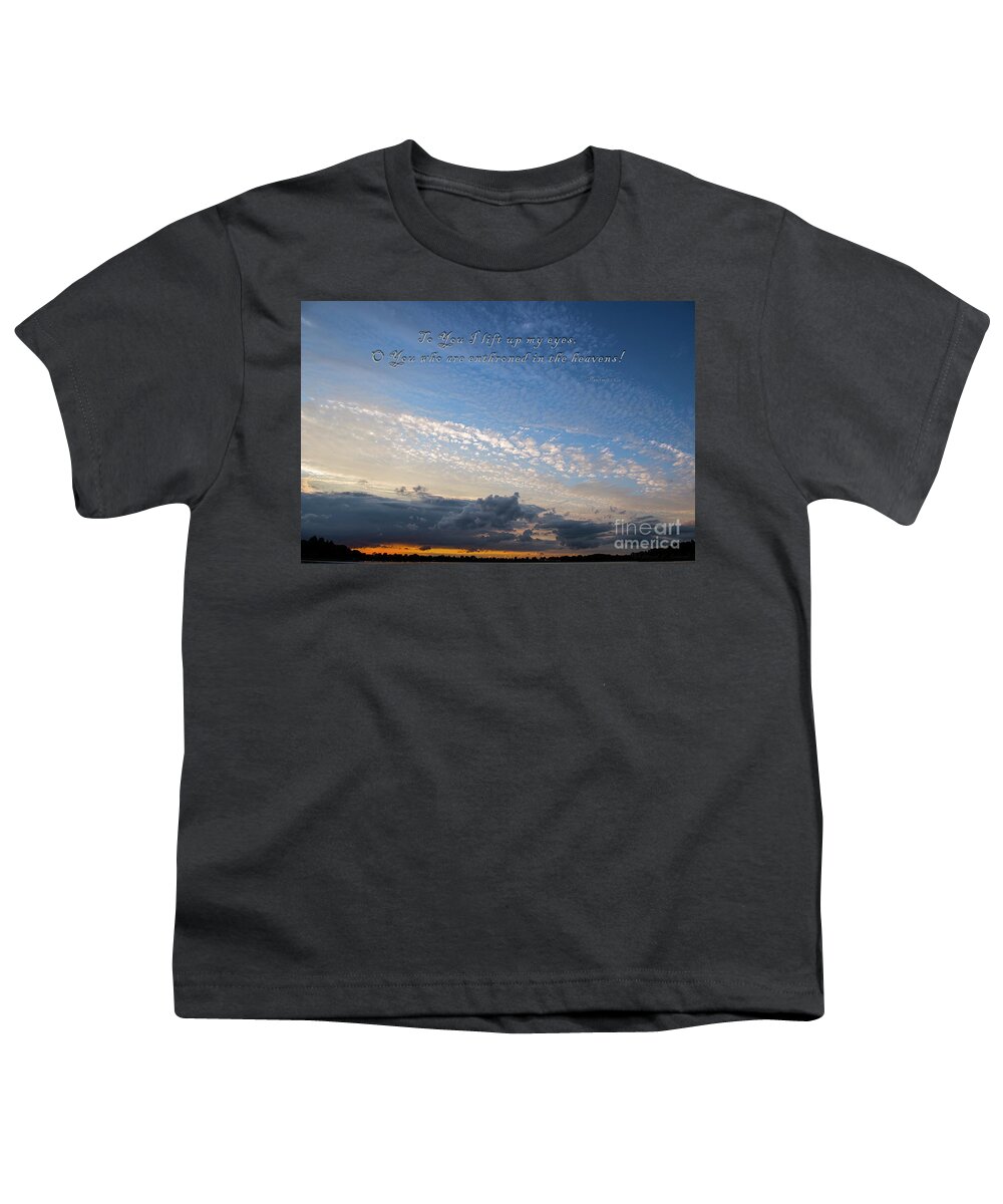 Psalms Youth T-Shirt featuring the photograph I Lift My Eyes by David Arment