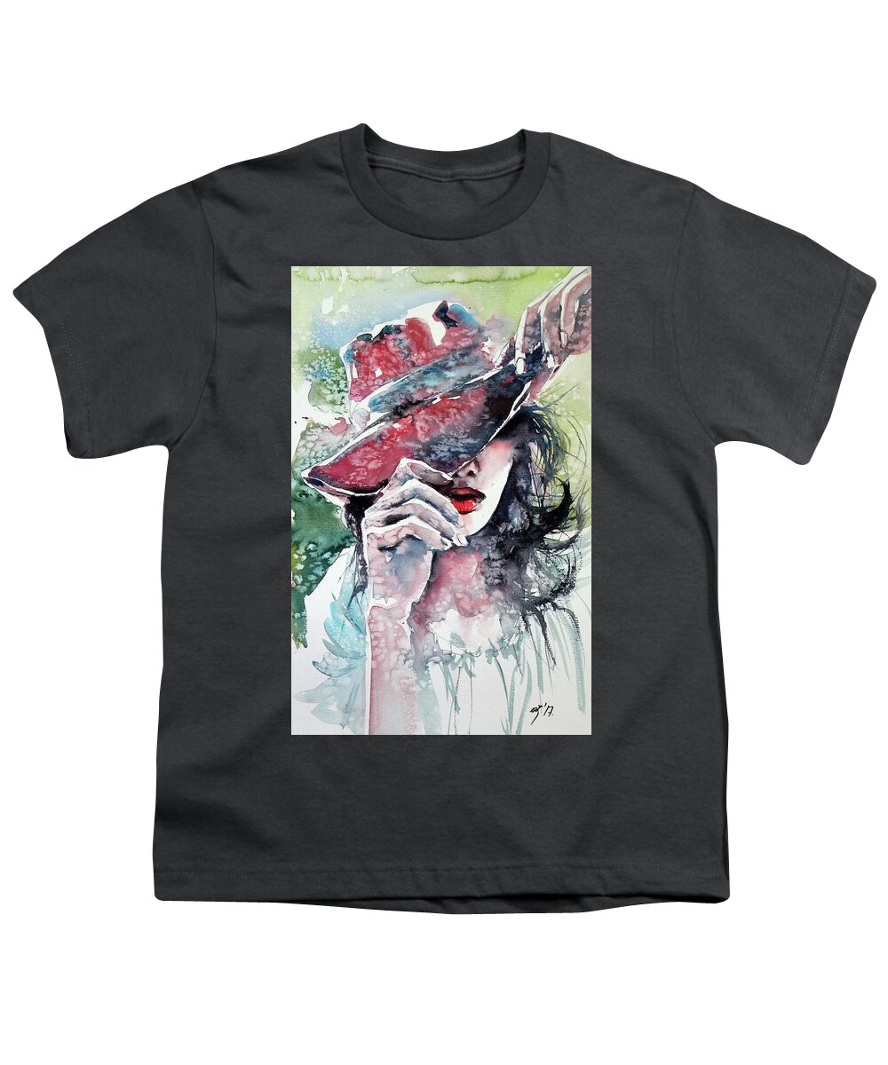 Summer Youth T-Shirt featuring the painting I love summer by Kovacs Anna Brigitta