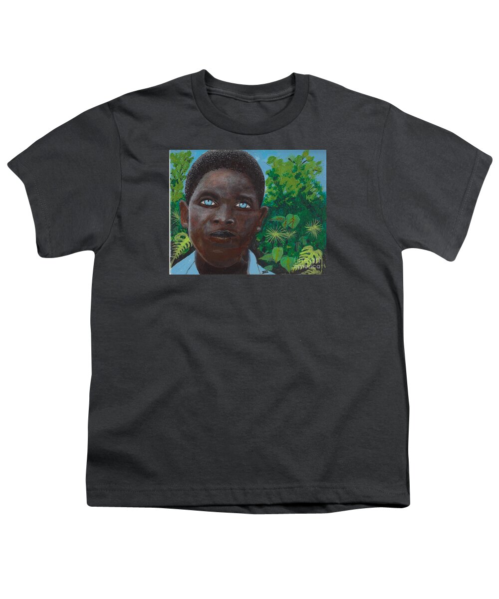 African Youth T-Shirt featuring the painting I See Fire by David Jackson