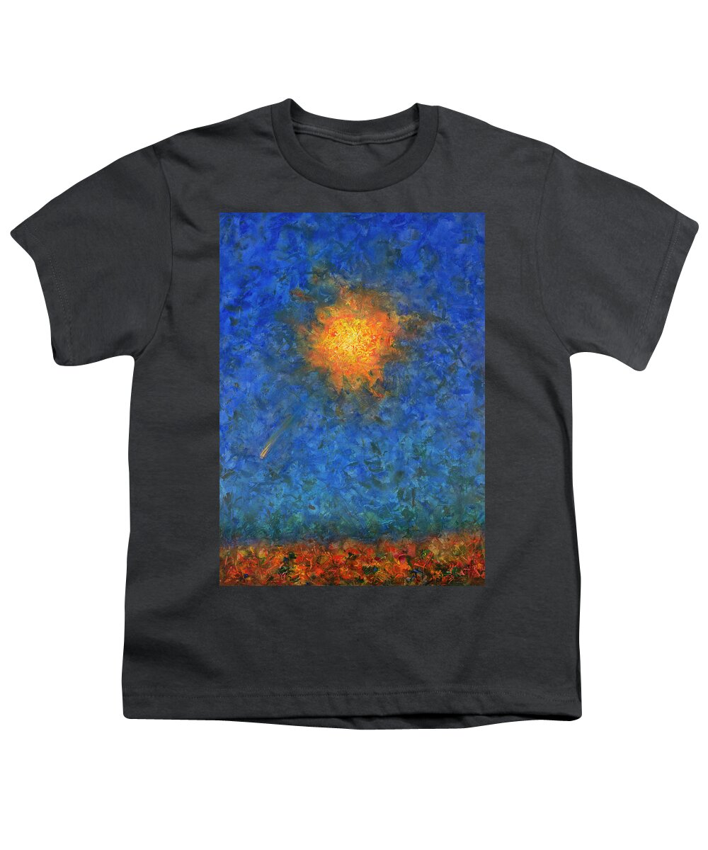 Icarus Youth T-Shirt featuring the painting Icarus Falls by James W Johnson