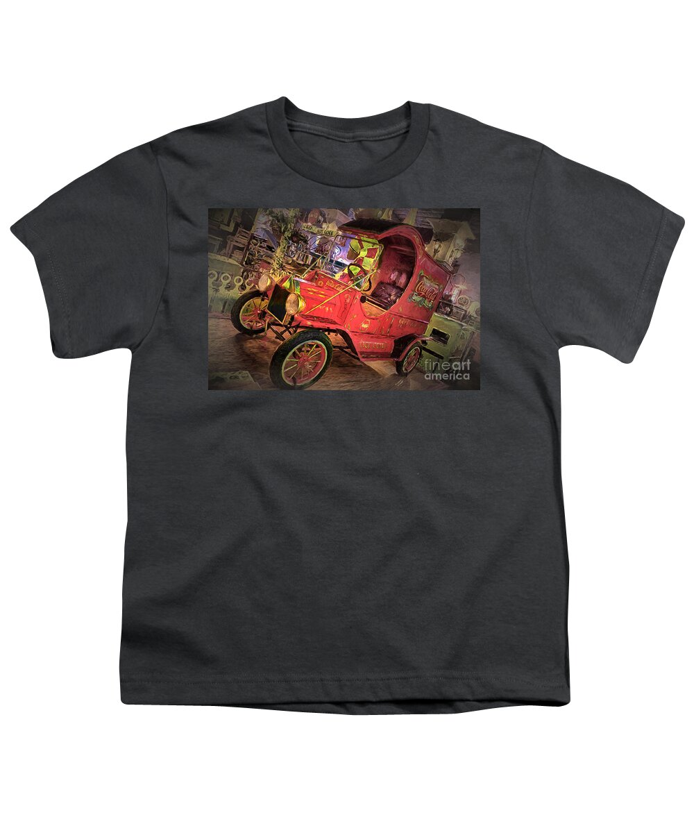Coca Cola Youth T-Shirt featuring the digital art Coca Cola Truck by Georgianne Giese