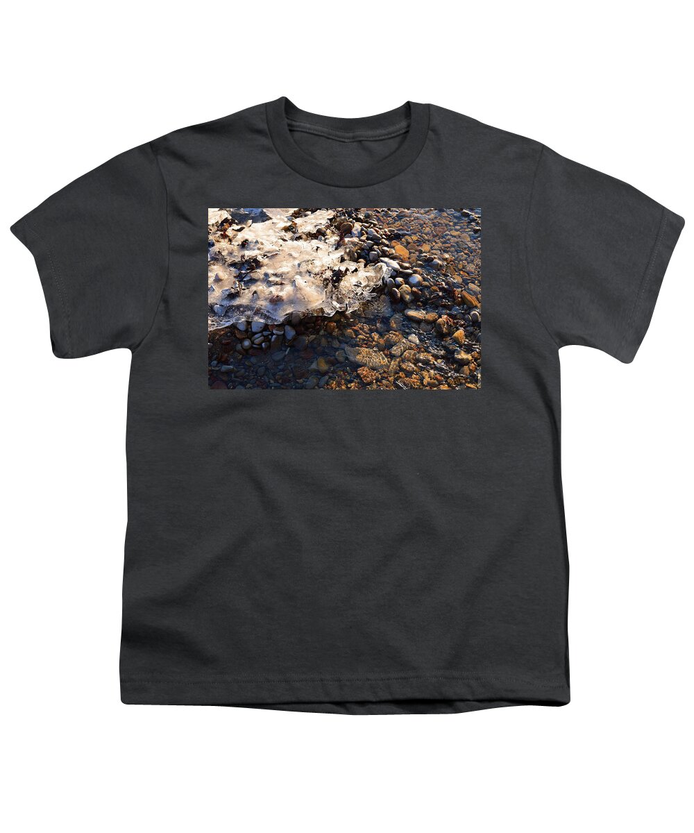 Abstract Youth T-Shirt featuring the digital art Ice In The Stream Two by Lyle Crump