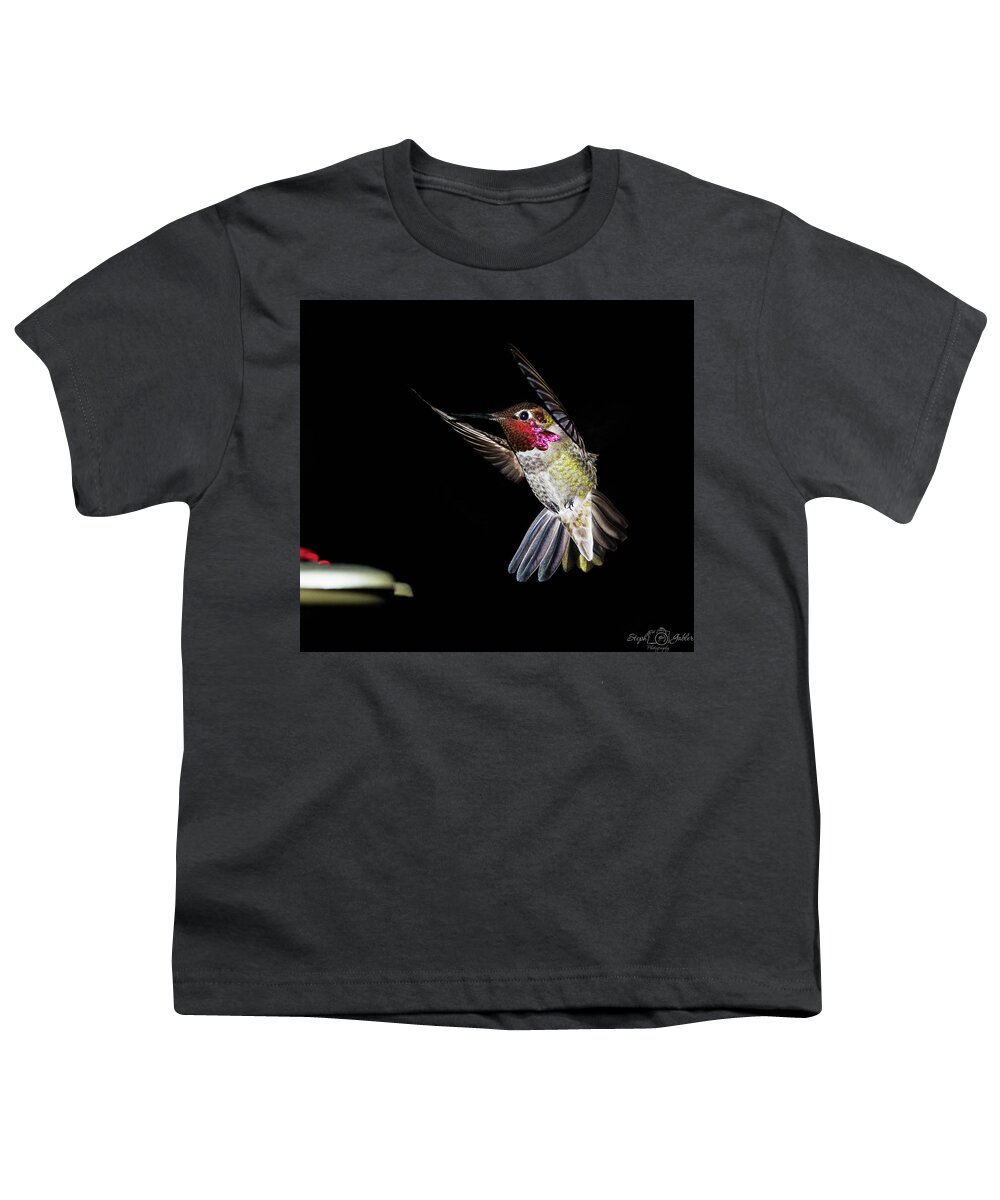 Hummingbird Youth T-Shirt featuring the photograph In Flight by Steph Gabler