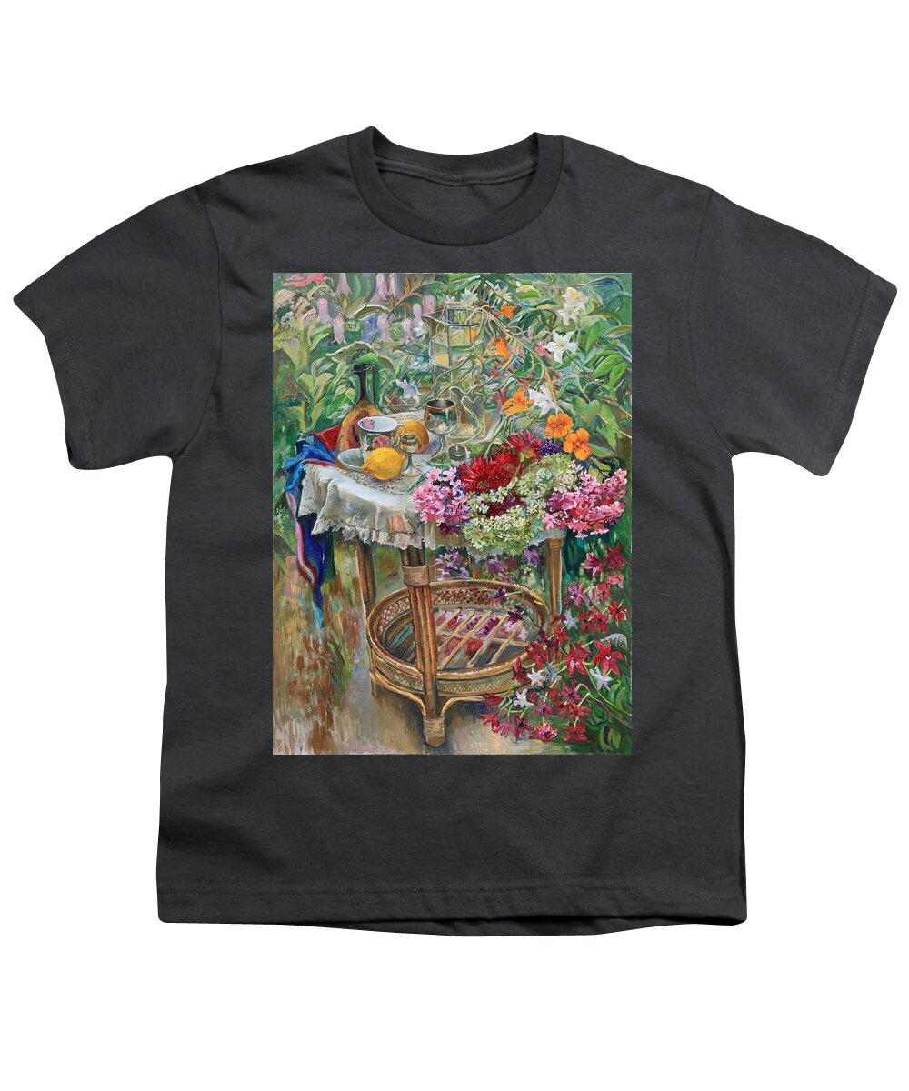 Maya Gusarina Youth T-Shirt featuring the painting In the Garden by Maya Gusarina