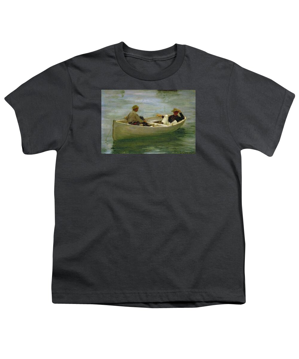 Rowing Youth T-Shirt featuring the painting In the Rowing Boat by Henry Scott Tuke