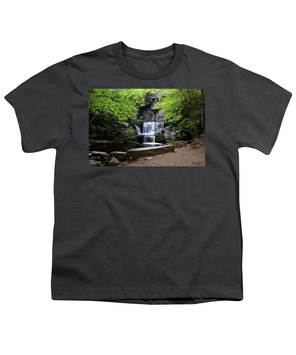 Waterfalls Youth T-Shirt featuring the photograph Indian Ladder Falls by Trina Ansel
