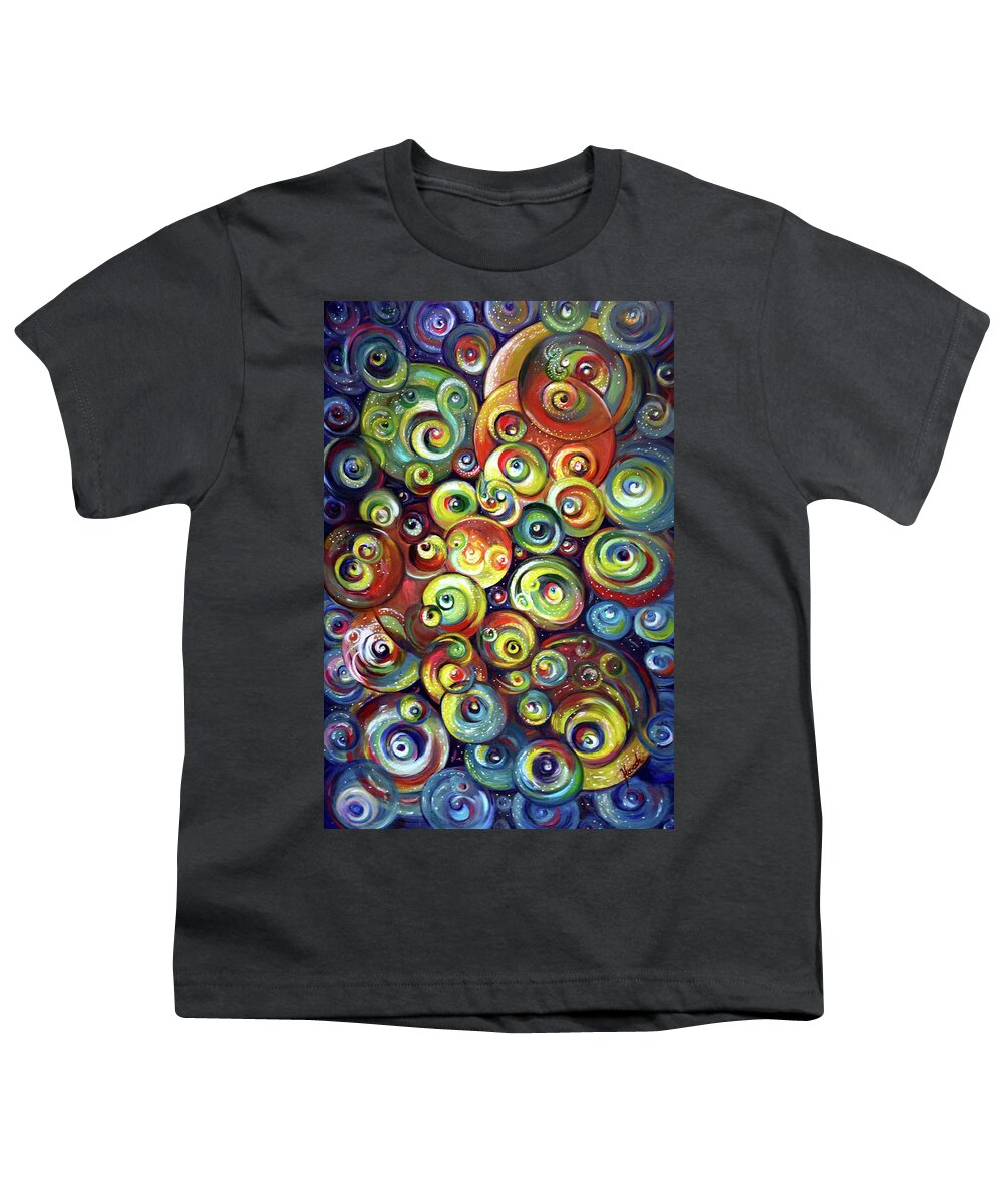 Cosmos Youth T-Shirt featuring the painting Infinite Heavenly COSMIC - Abstract by Harsh Malik
