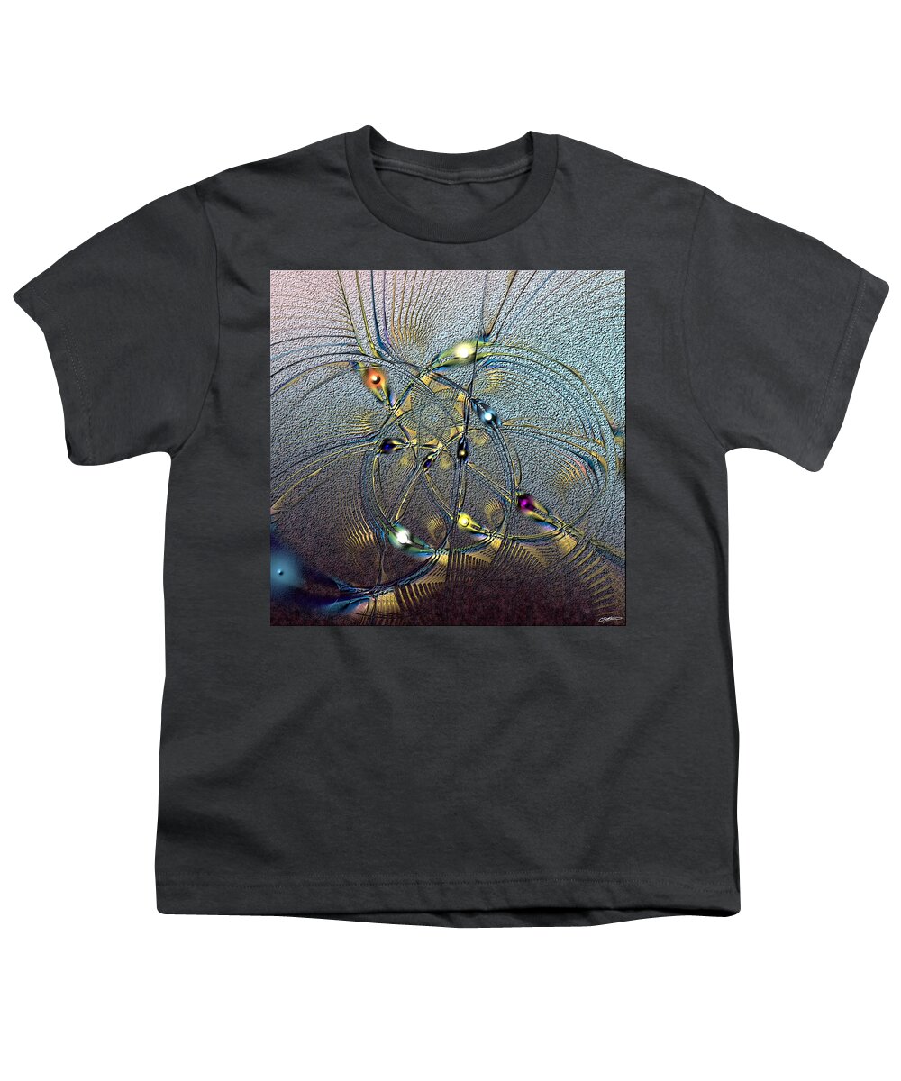 Abstract Youth T-Shirt featuring the digital art Inviolate Relativism by Casey Kotas