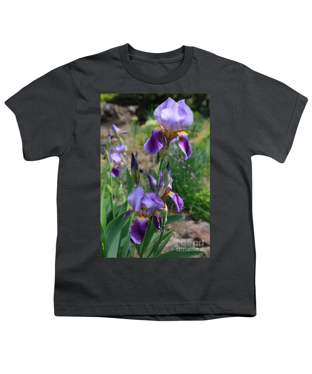 Iris Youth T-Shirt featuring the photograph Iris Garden by Carol Groenen