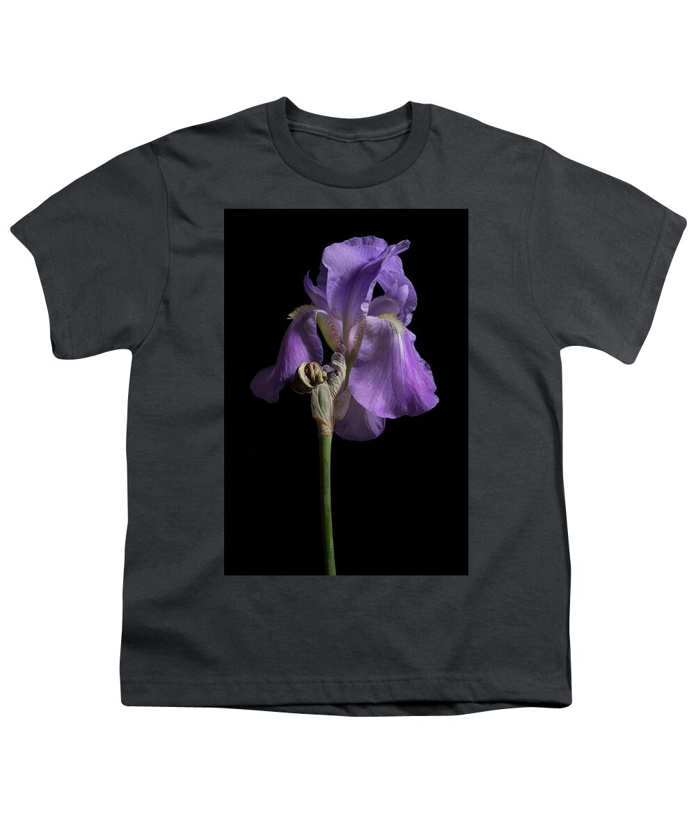 Purple Iris Youth T-Shirt featuring the photograph Iris Series 1 by Mike Eingle