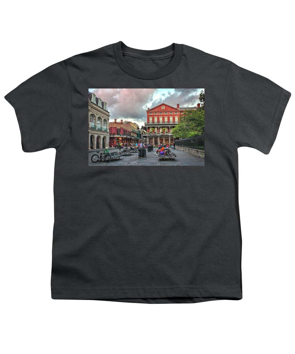 Jackson Square Youth T-Shirt featuring the photograph Jackson Square Evening by Diana Powell