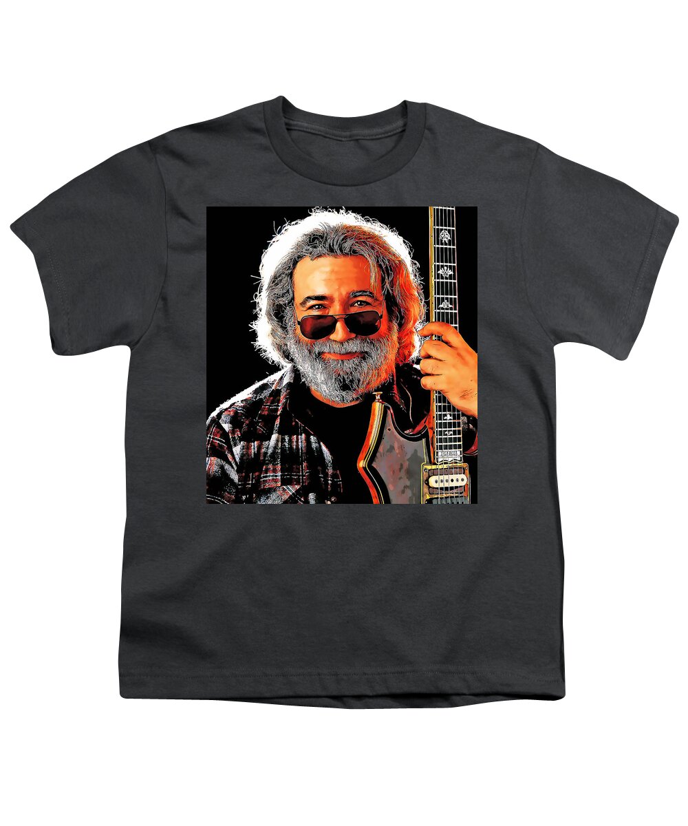 Jerry Garcia Youth T-Shirt featuring the mixed media Jerry Garcia The Grateful Dead by Marvin Blaine