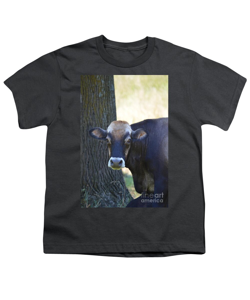 Jersey Cow Youth T-Shirt featuring the photograph Jersey Cow by Maria Urso