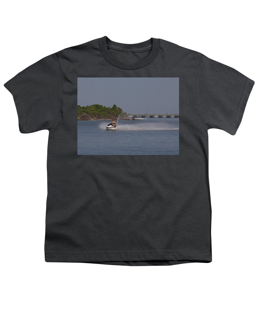 Seas Youth T-Shirt featuring the photograph Jet Ski by Newwwman