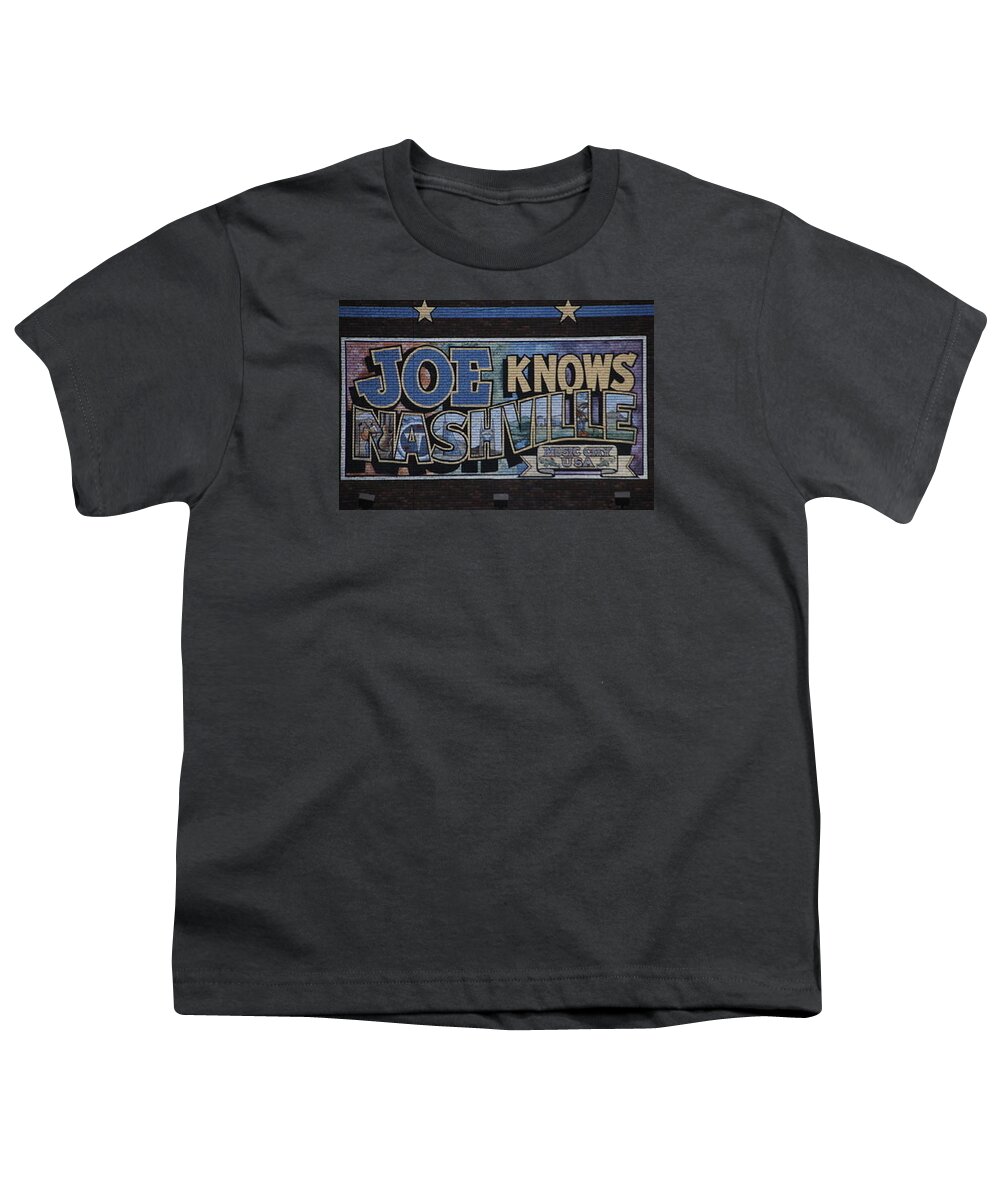 Nashville Youth T-Shirt featuring the photograph Joe Knows Nashville Tennessee by Valerie Collins
