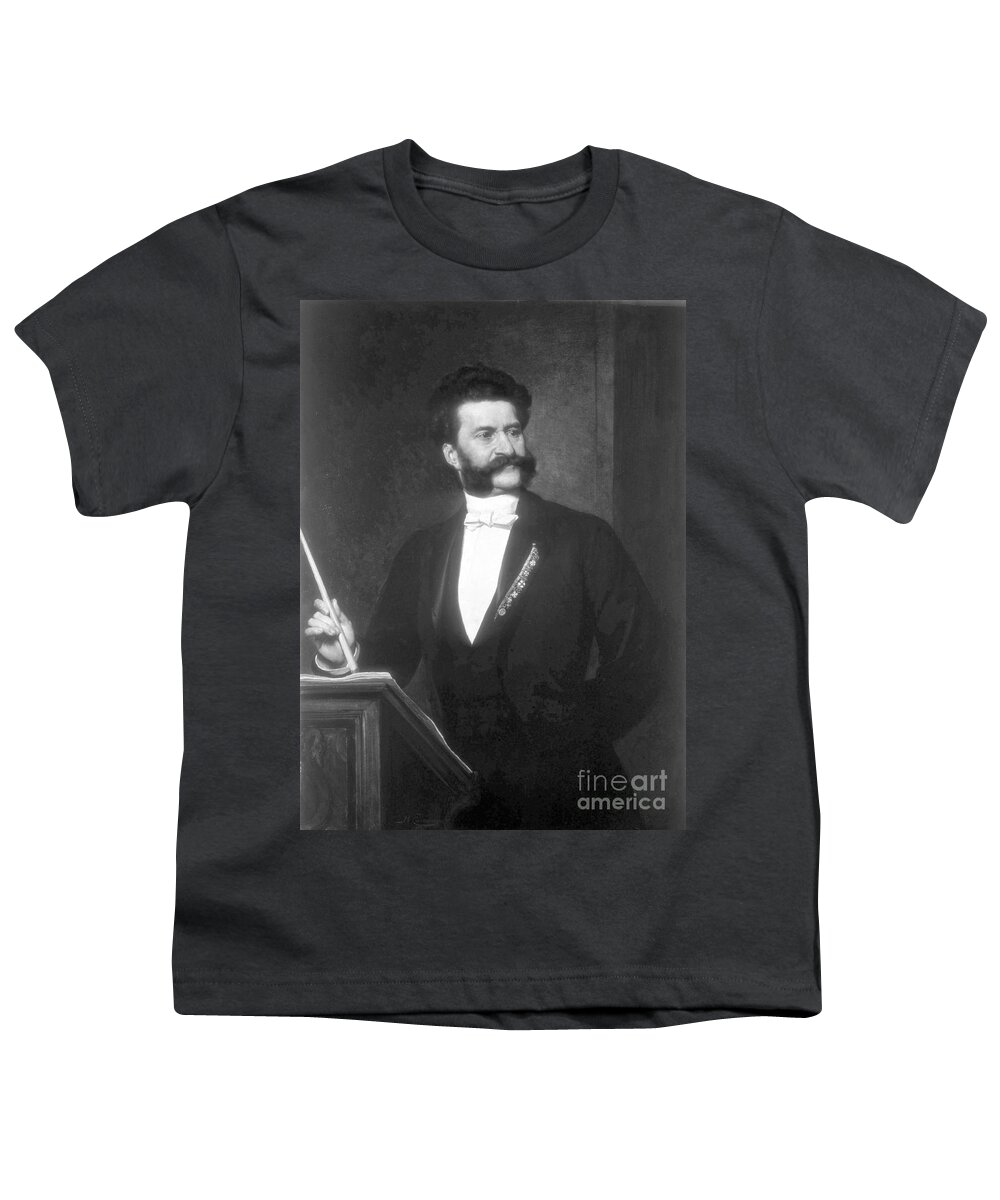 Fine Arts Youth T-Shirt featuring the photograph Johann Strauss, Austrian Composer by Science Source