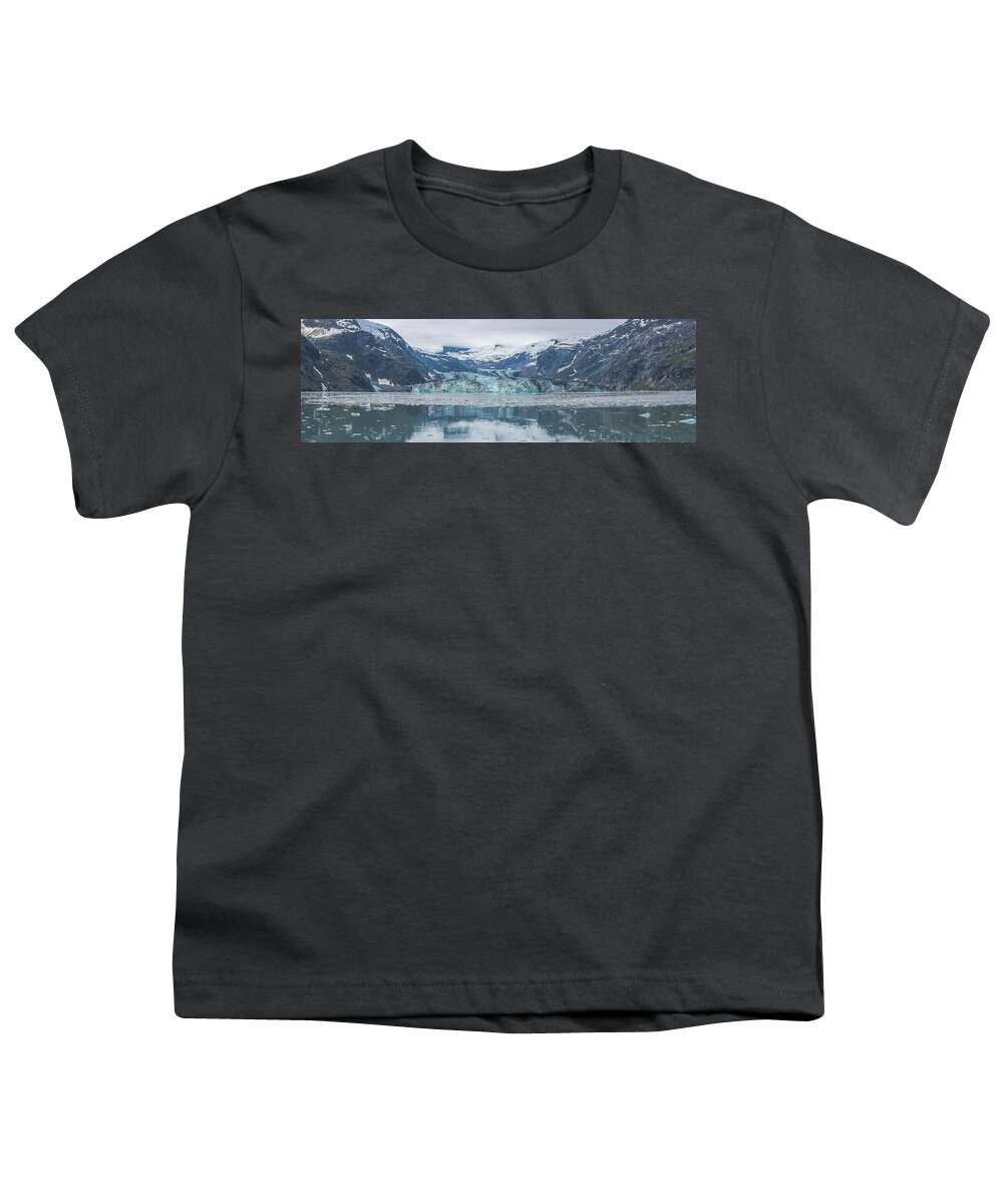 Glacier Youth T-Shirt featuring the photograph John Hopkins Glacier by David Kirby