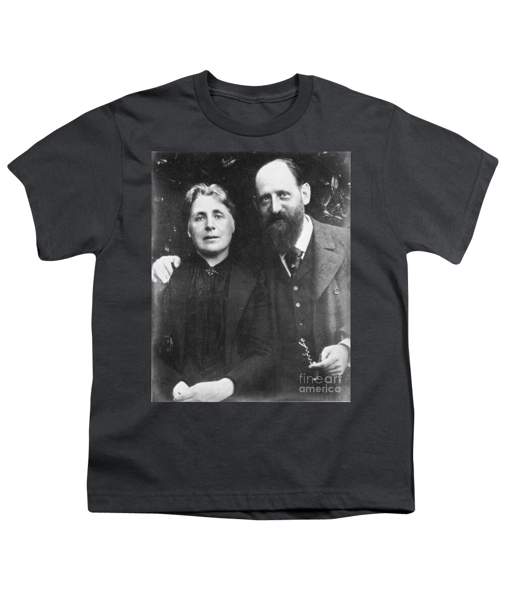 1890s Youth T-Shirt featuring the photograph JOSEF BREUER WITH WIFE MATHILDE, c1900 by Granger