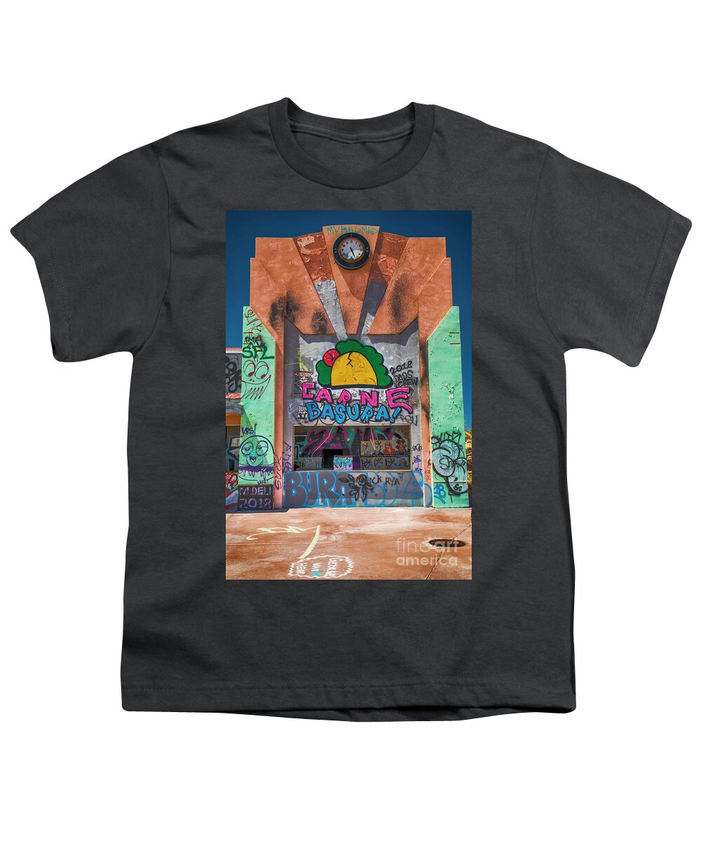 Lake Youth T-Shirt featuring the photograph Lake Dolores Waterpark Clock by Mariola Bitner