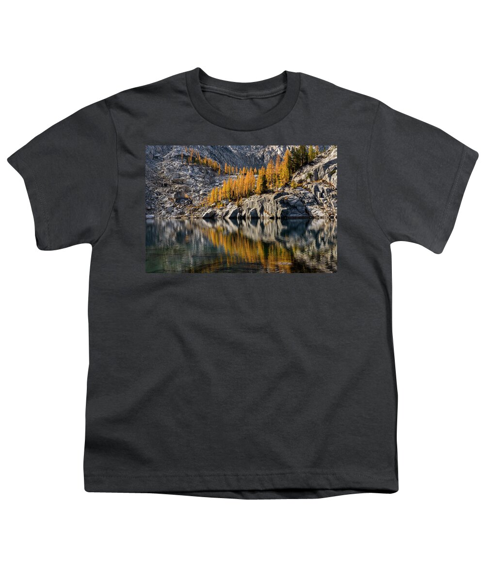 Larch Tree Youth T-Shirt featuring the digital art Larch reflection in Enchantments by Michael Lee