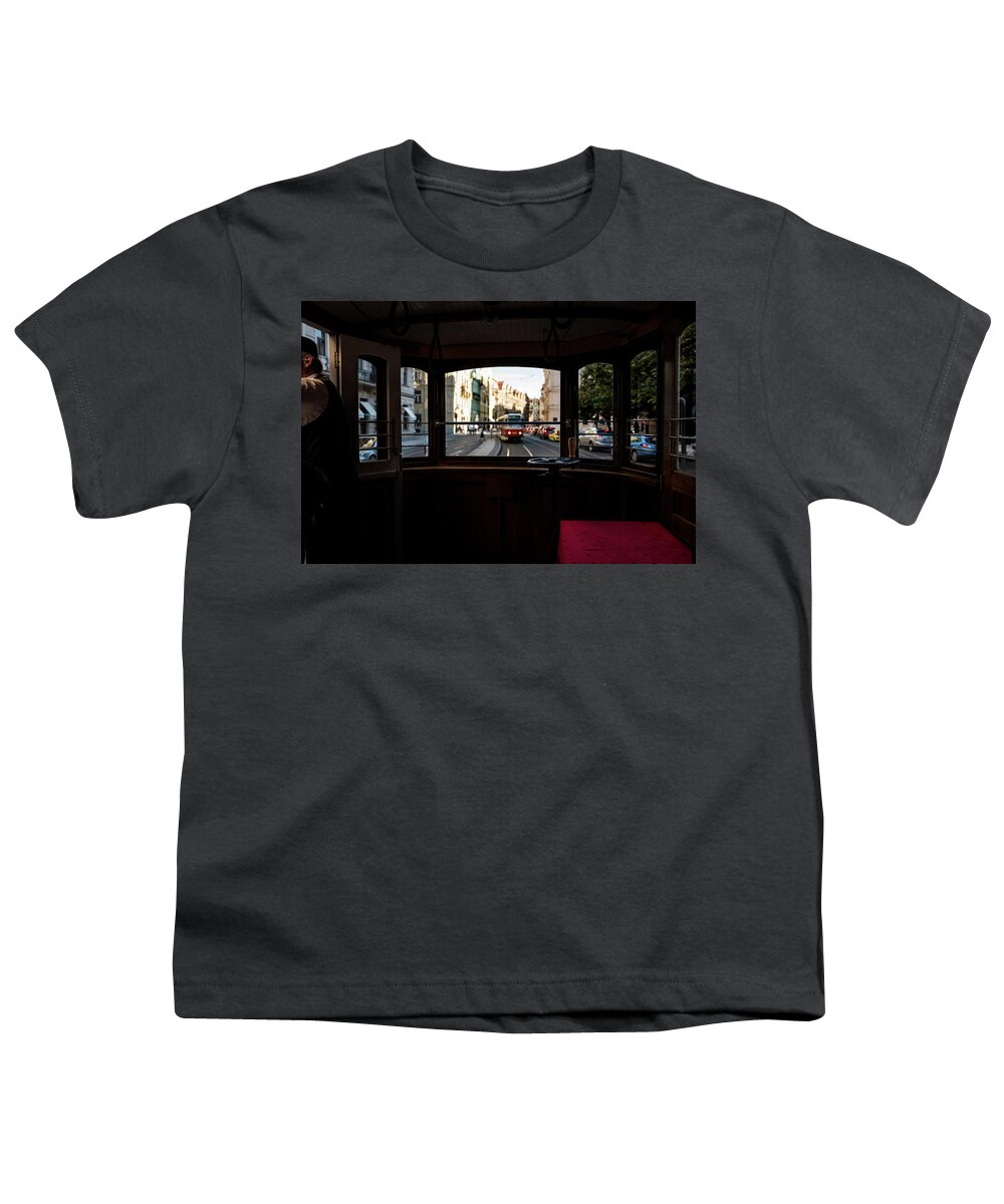 Prague Youth T-Shirt featuring the photograph Last Tram Stop by M G Whittingham