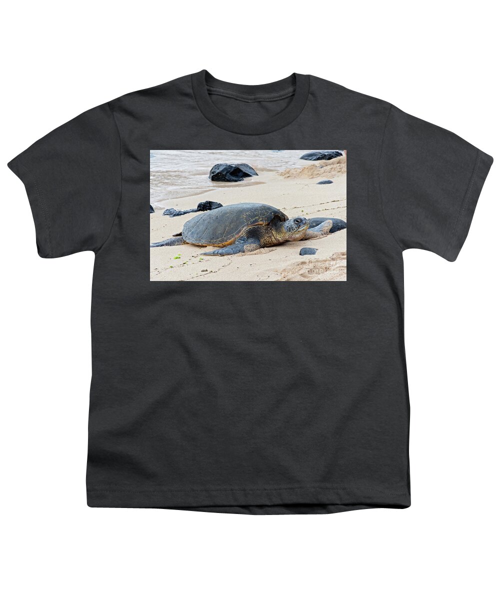 Lazy Youth T-Shirt featuring the photograph Lazy Day At The Beach by Eddie Yerkish