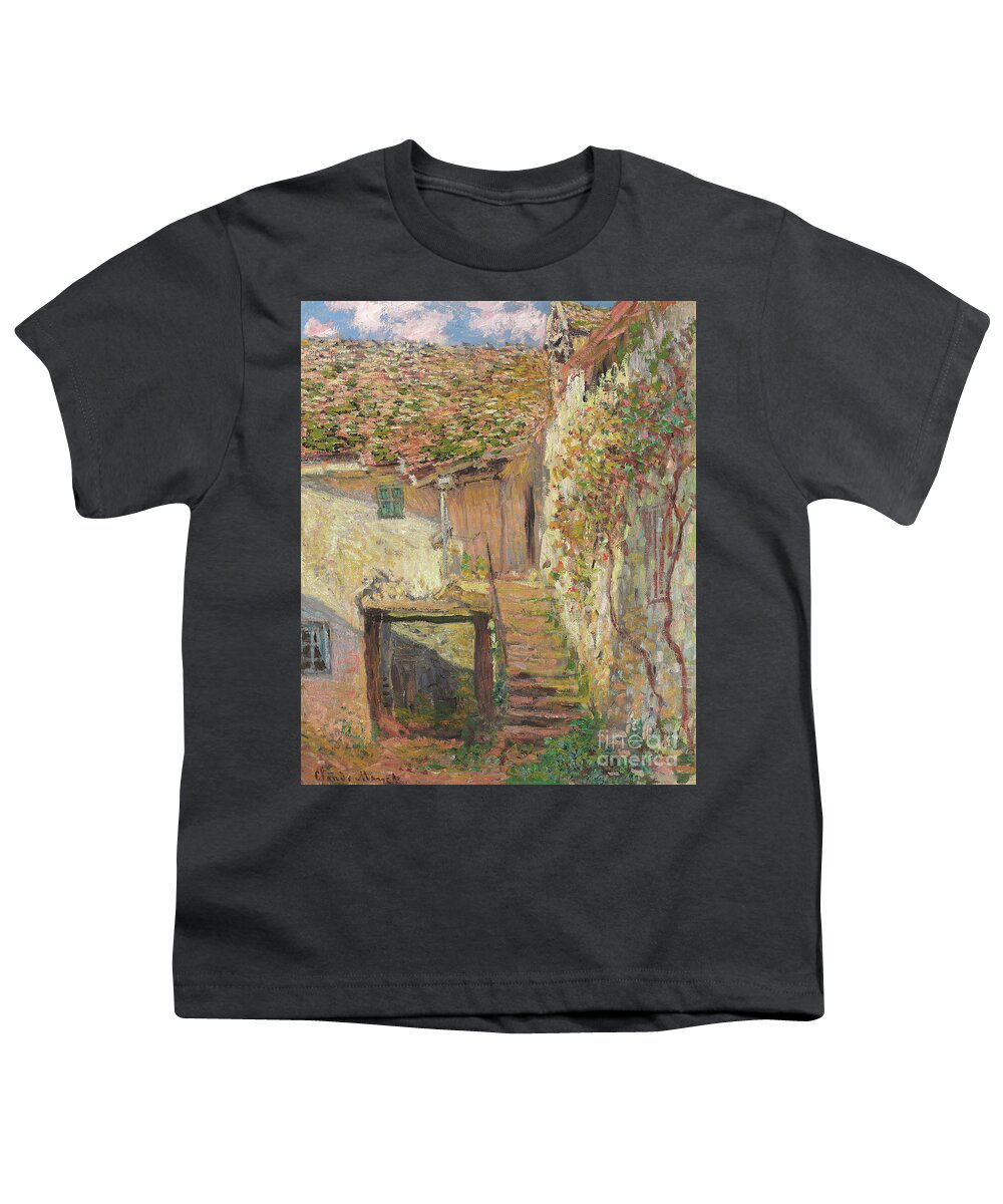 Monet Youth T-Shirt featuring the painting L'Escalier by Claude Monet