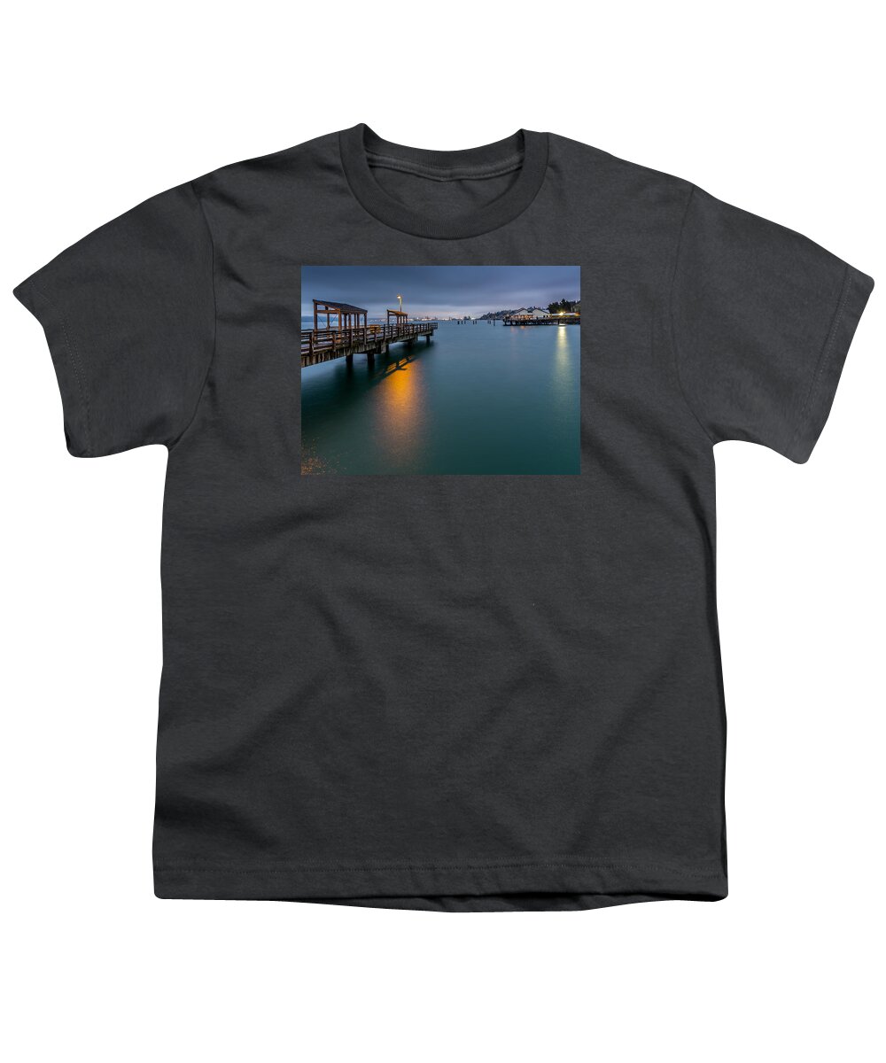 Less Youth T-Shirt featuring the photograph Less Davis Pier Commencement Bay by Rob Green