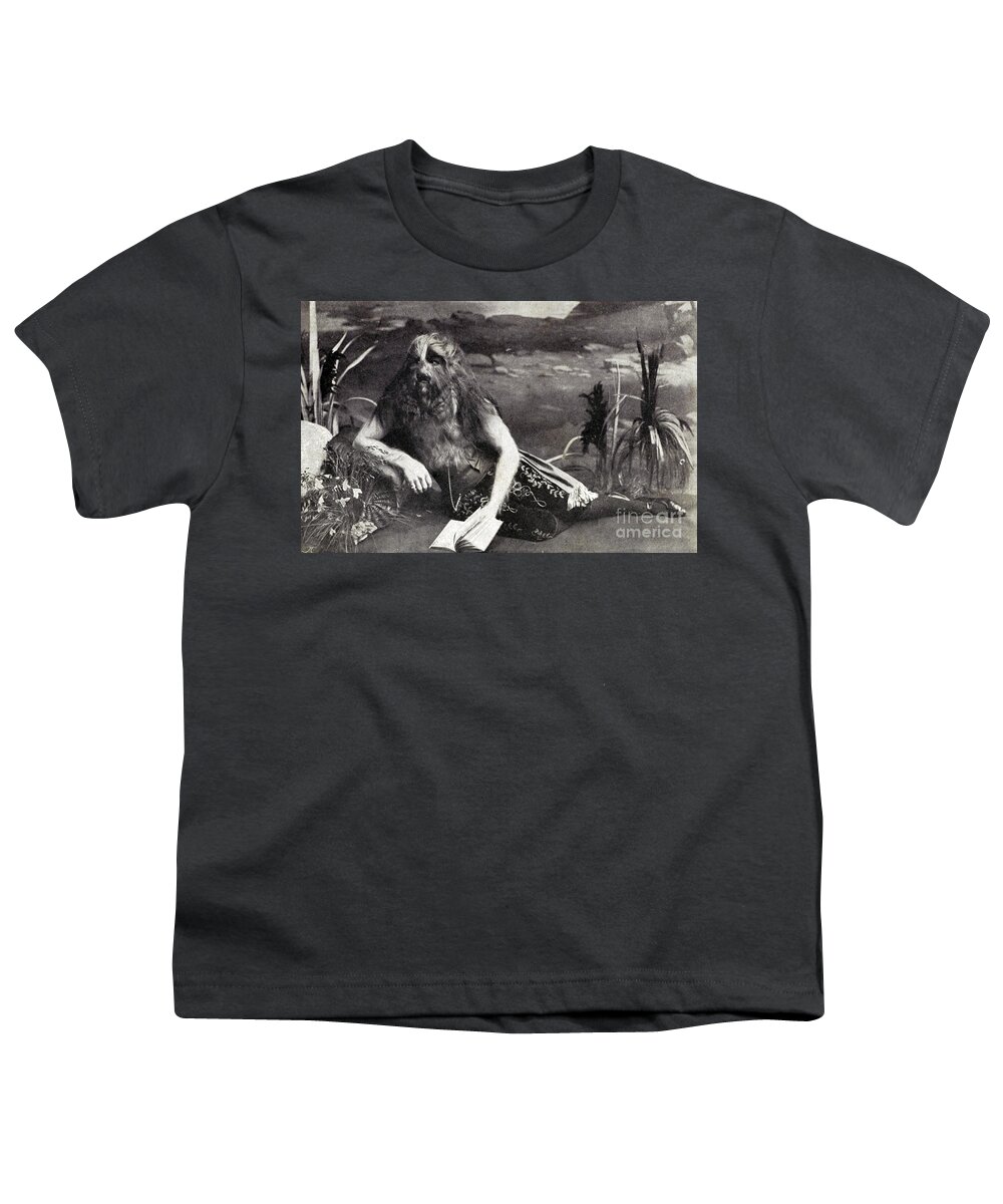 Science Youth T-Shirt featuring the photograph Lionel The Lion Faced Man by Wellcome Images
