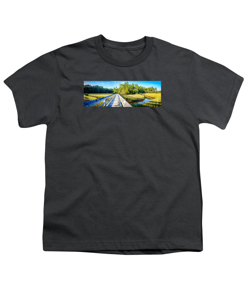 Tidal Marsh Youth T-Shirt featuring the photograph Little River Marsh by David Smith