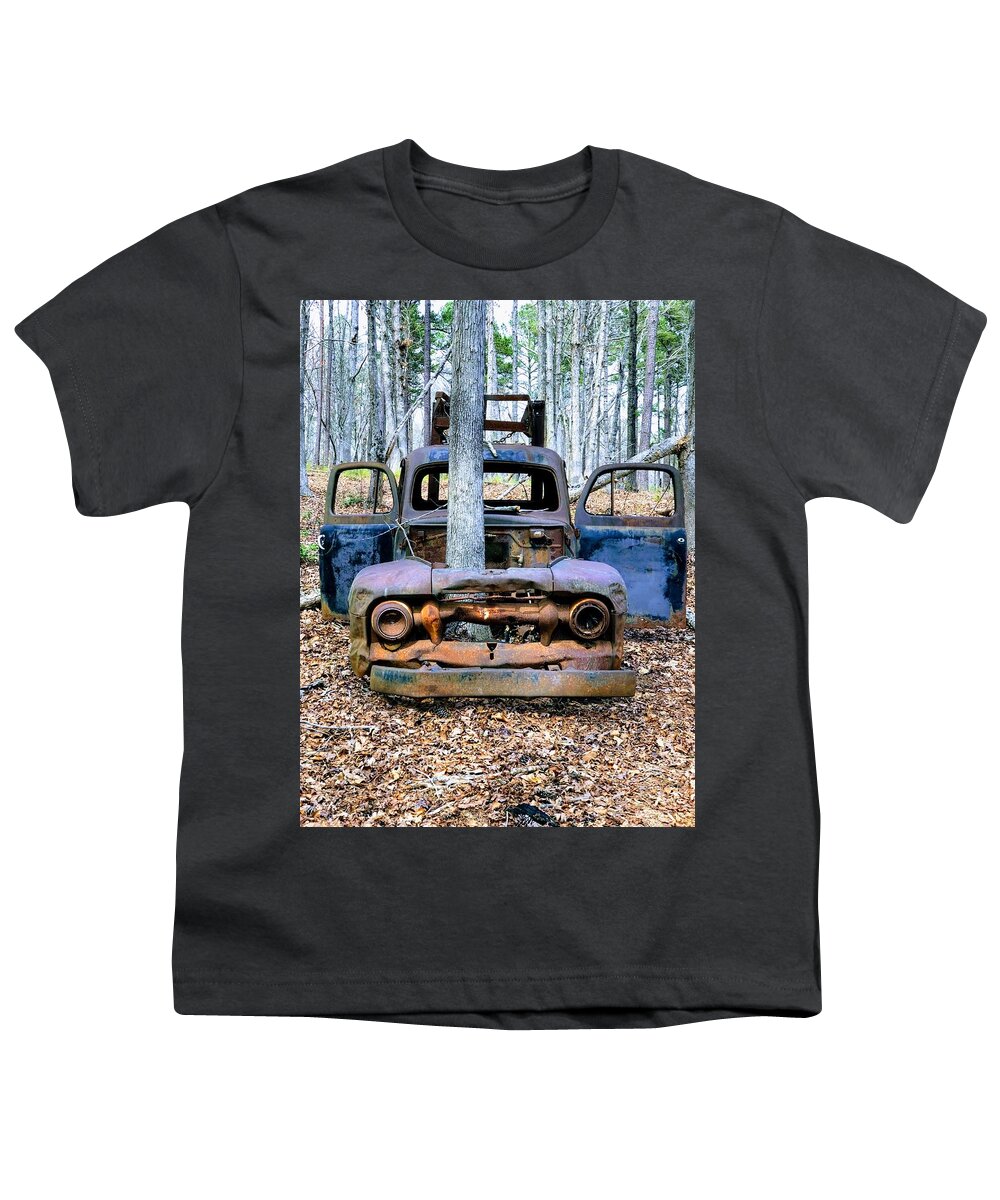 Old Car Youth T-Shirt featuring the photograph Long forgotten by Rick Nelson