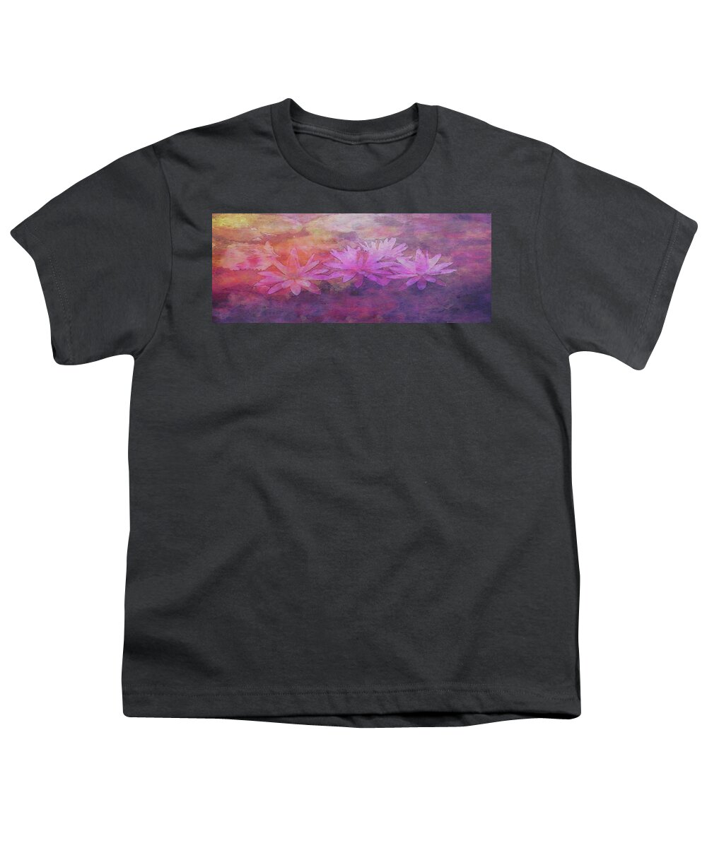 Lotus Youth T-Shirt featuring the photograph Lotus Landscape 4 4715 IDP_4 by Steven Ward