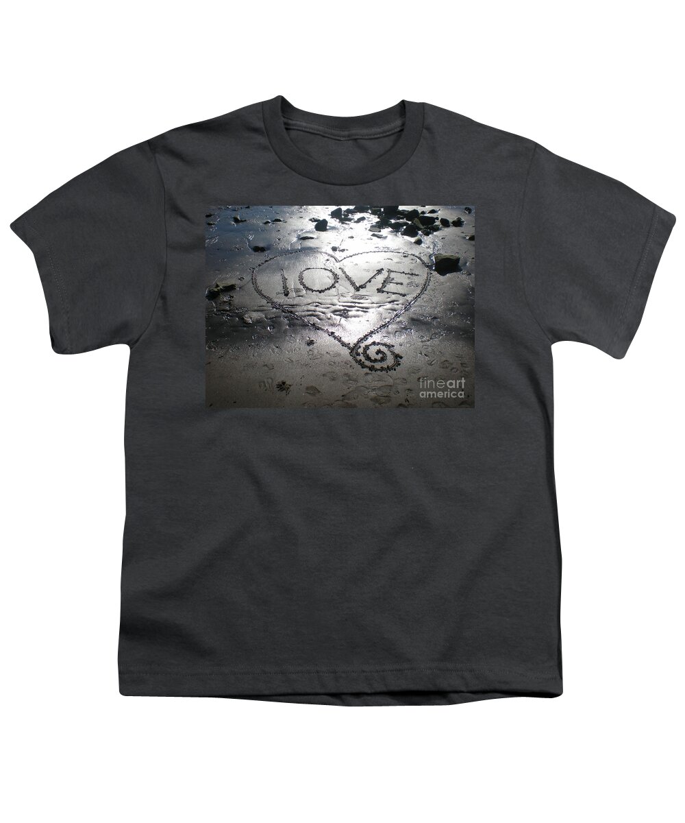 Beach Sand Youth T-Shirt featuring the photograph Love by Kim Prowse