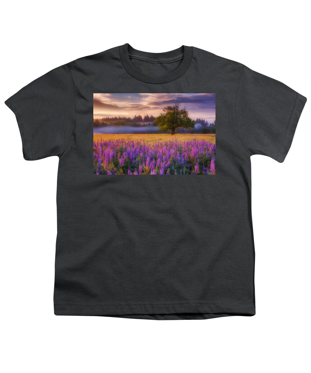 Lupine Youth T-Shirt featuring the photograph Lupine Sunrise by Darren White