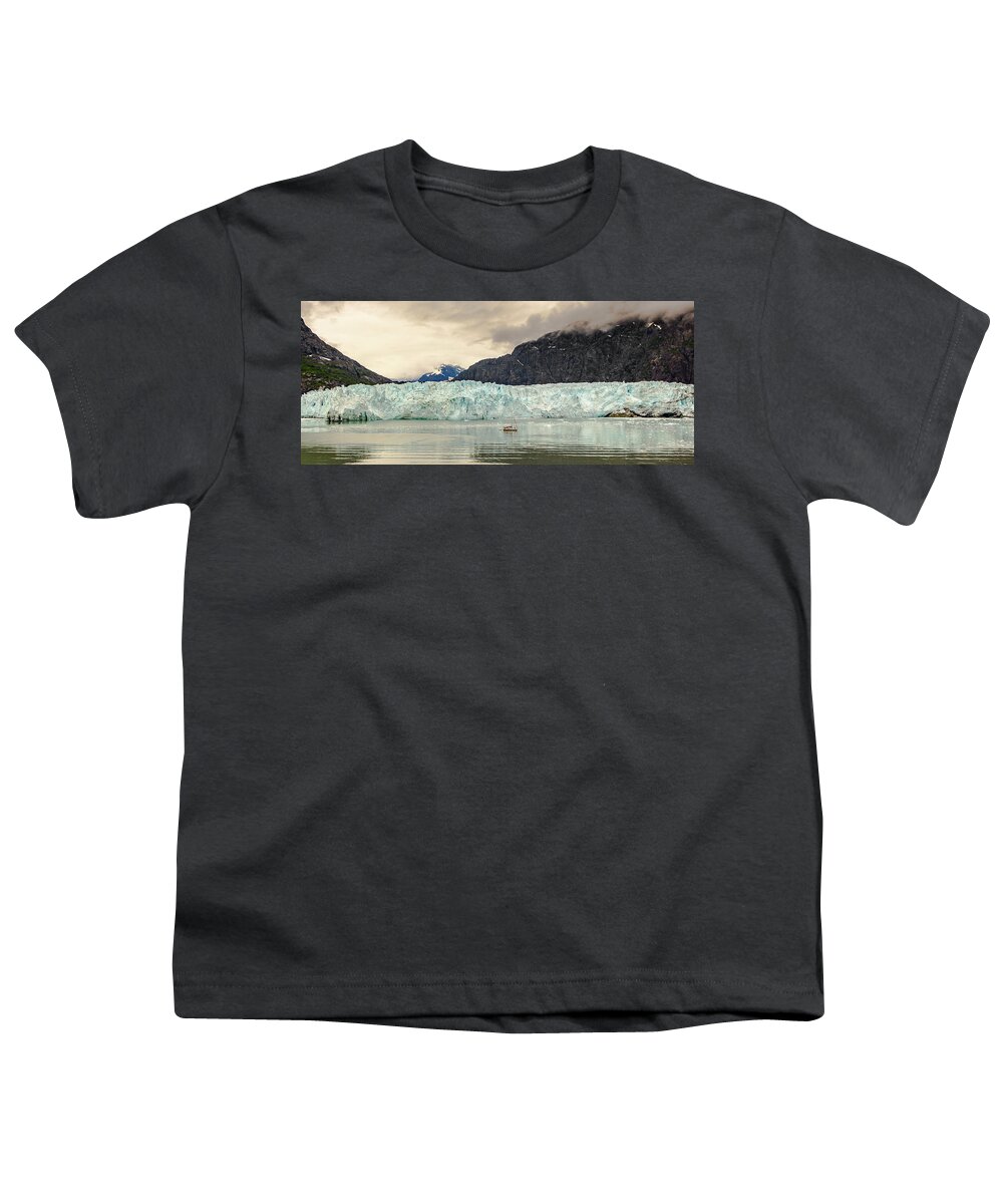 Park Youth T-Shirt featuring the photograph Margerie Glacier by Ed Clark