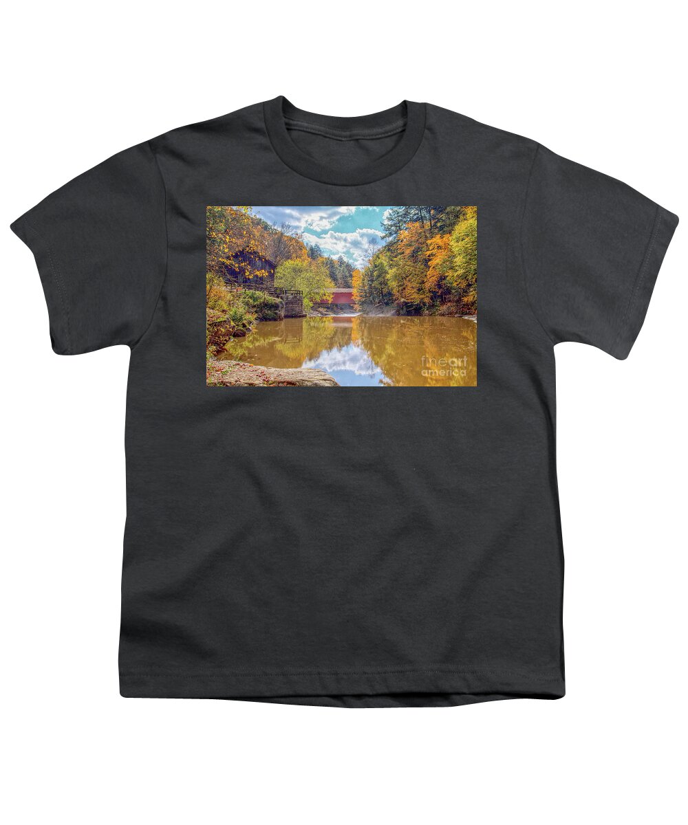 Mcconnell's Mill Youth T-Shirt featuring the digital art McConnells Mill Three by Randy Steele