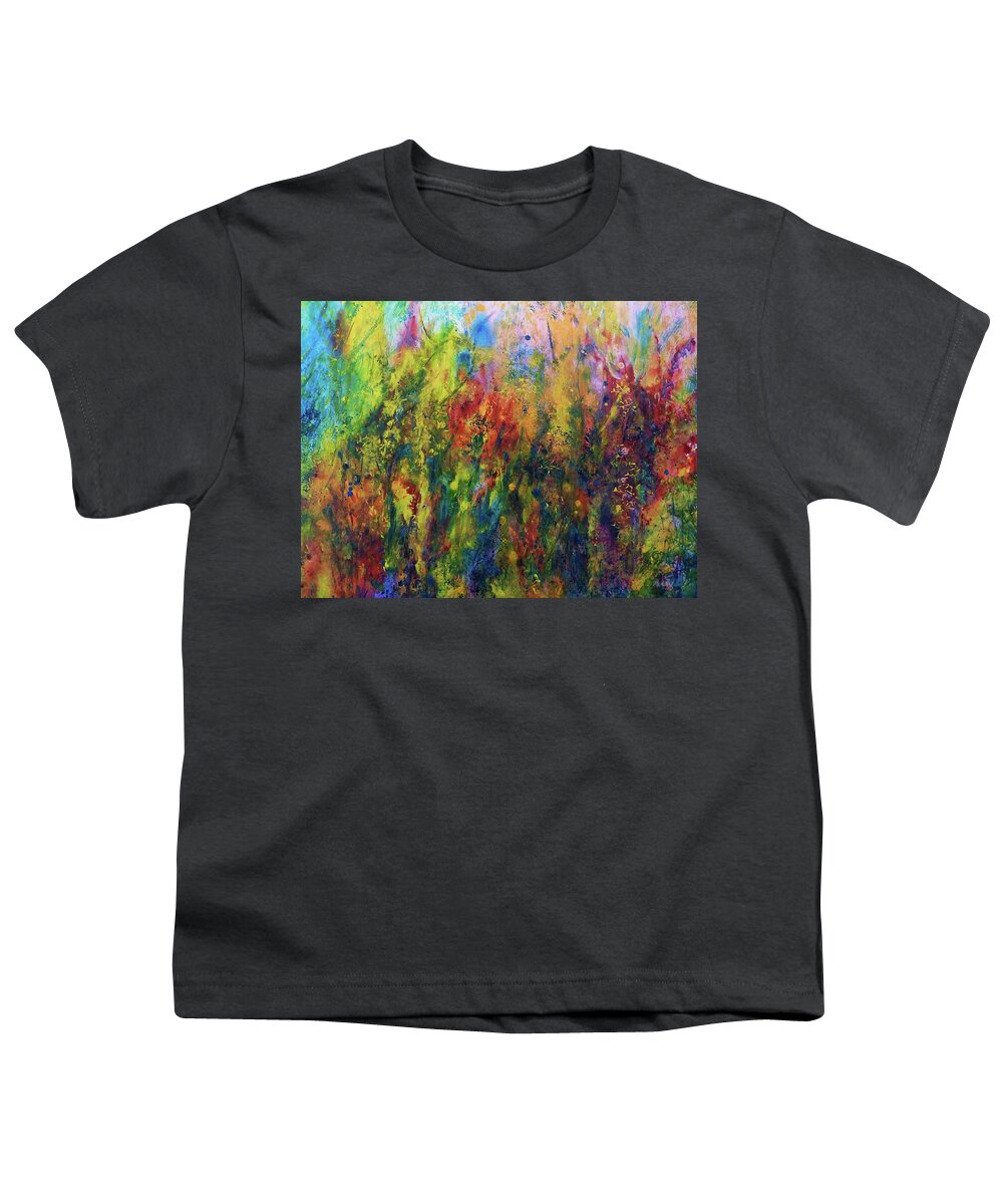 Meadow Youth T-Shirt featuring the painting Meadow Flowers 2 by Claire Bull