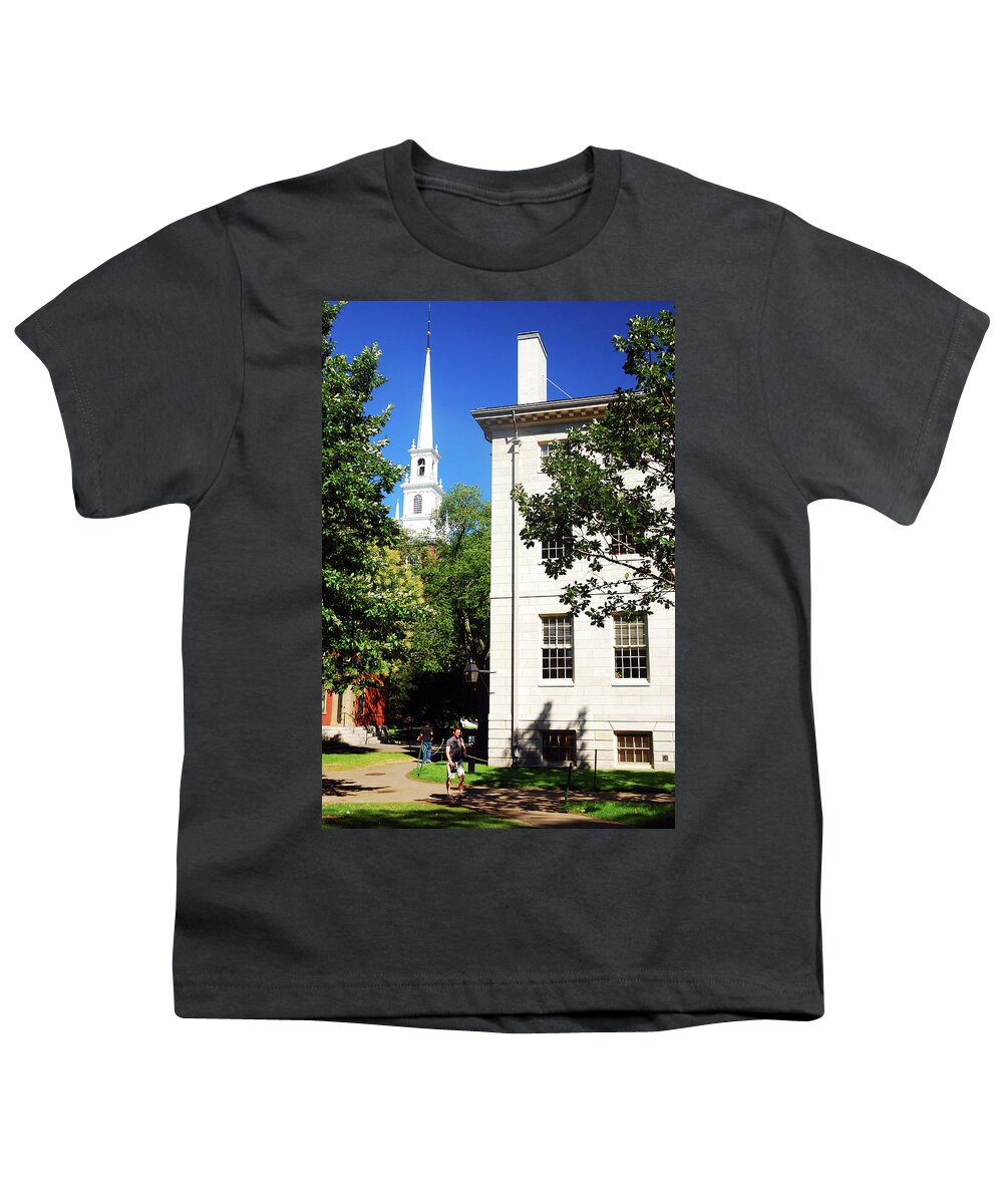 Cambridge Youth T-Shirt featuring the photograph Memorial Chapel, Harvard Yard by James Kirkikis