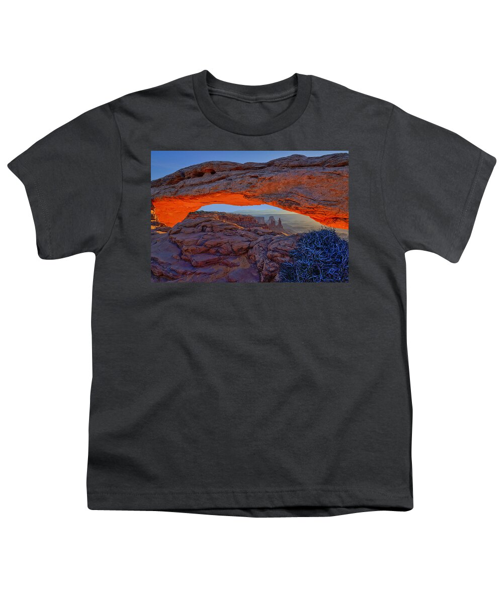 Mesa Arch Youth T-Shirt featuring the photograph Mesa Arch Morning by Greg Norrell
