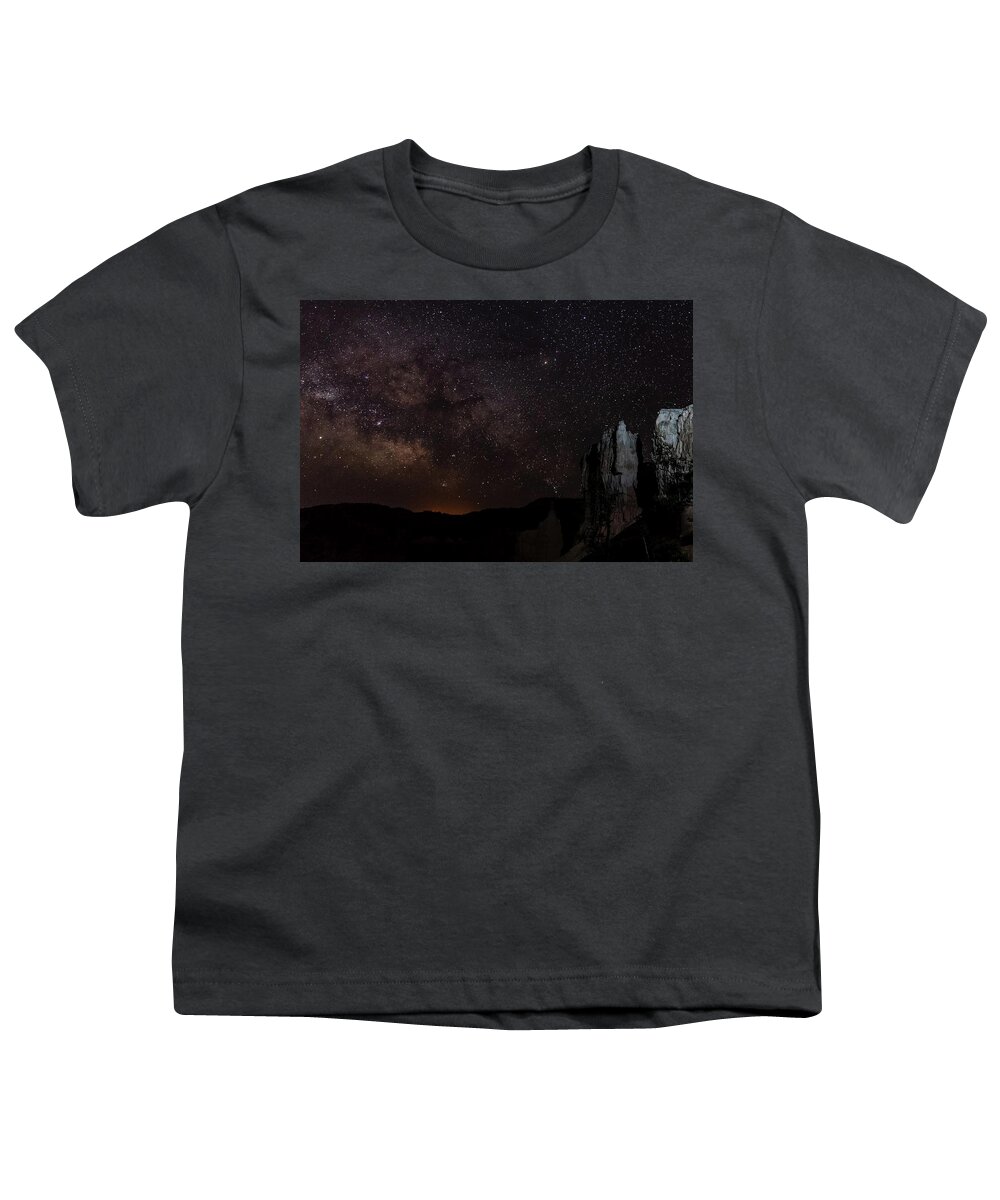 Utah Youth T-Shirt featuring the photograph Milky Way over Navajo Loop Trail by James Marvin Phelps