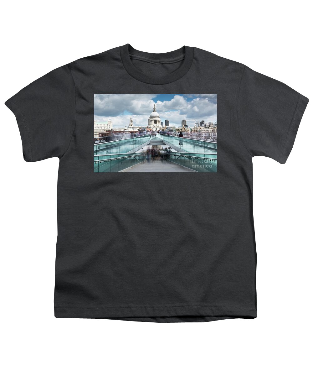 Architecture Youth T-Shirt featuring the photograph Millennium Bridge by Svetlana Sewell