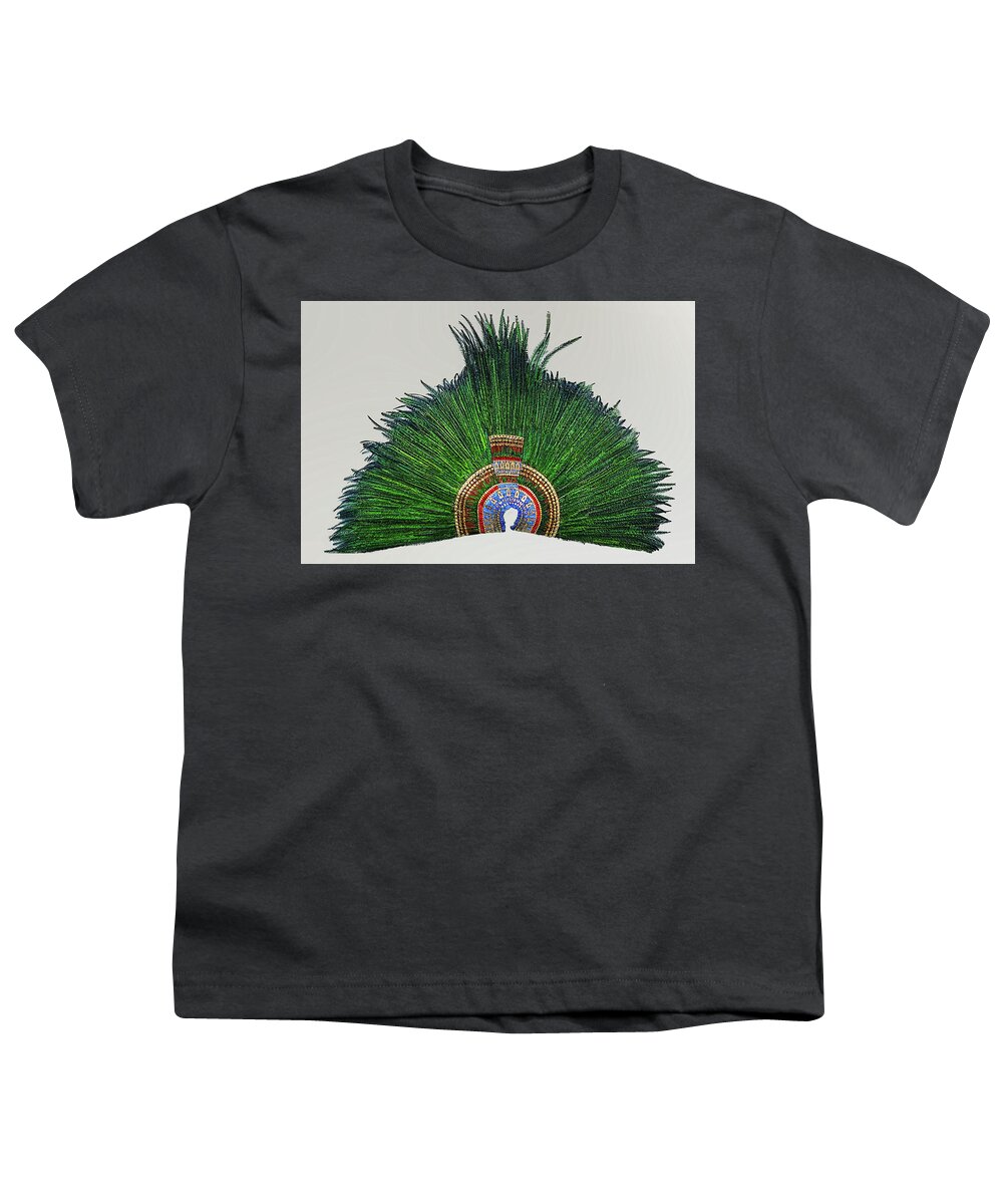 Aztec Youth T-Shirt featuring the photograph Moctezuma Headdress by Agustin Uzarraga