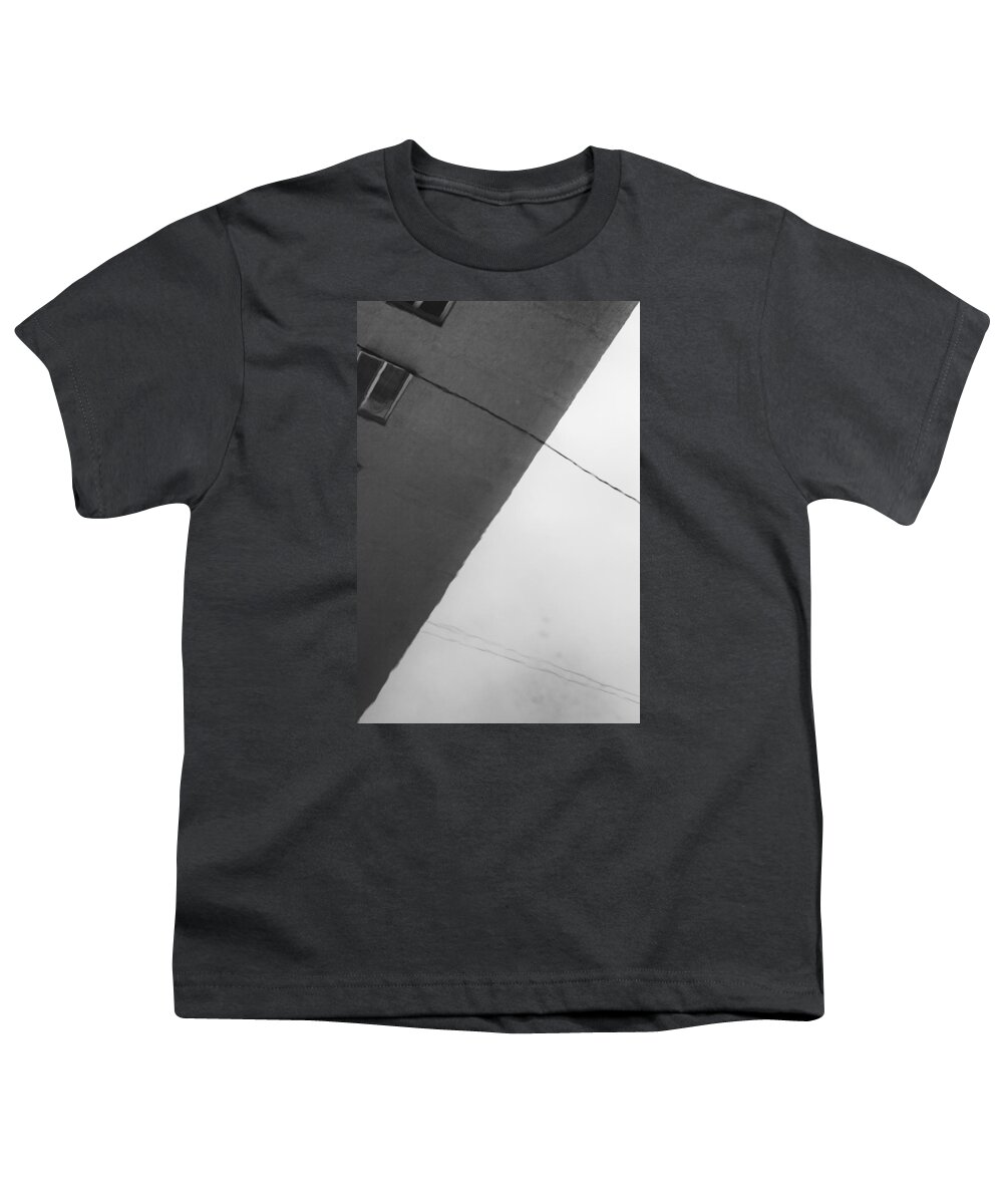 Monochrome Youth T-Shirt featuring the photograph Monochrome Building Abstract 1 by John Williams