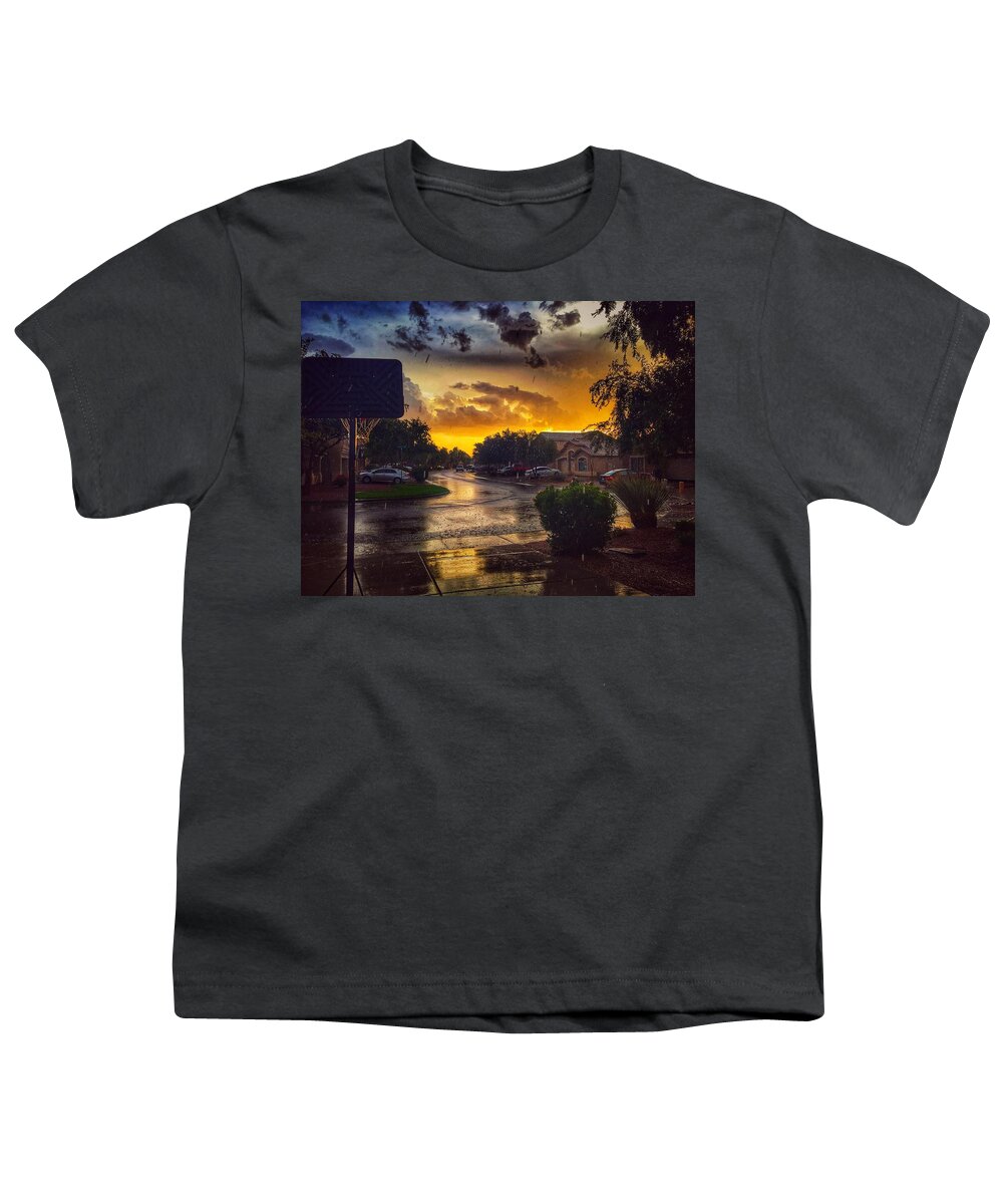 Sunset Youth T-Shirt featuring the photograph Monsoon Sunset by Melanie Lankford Photography