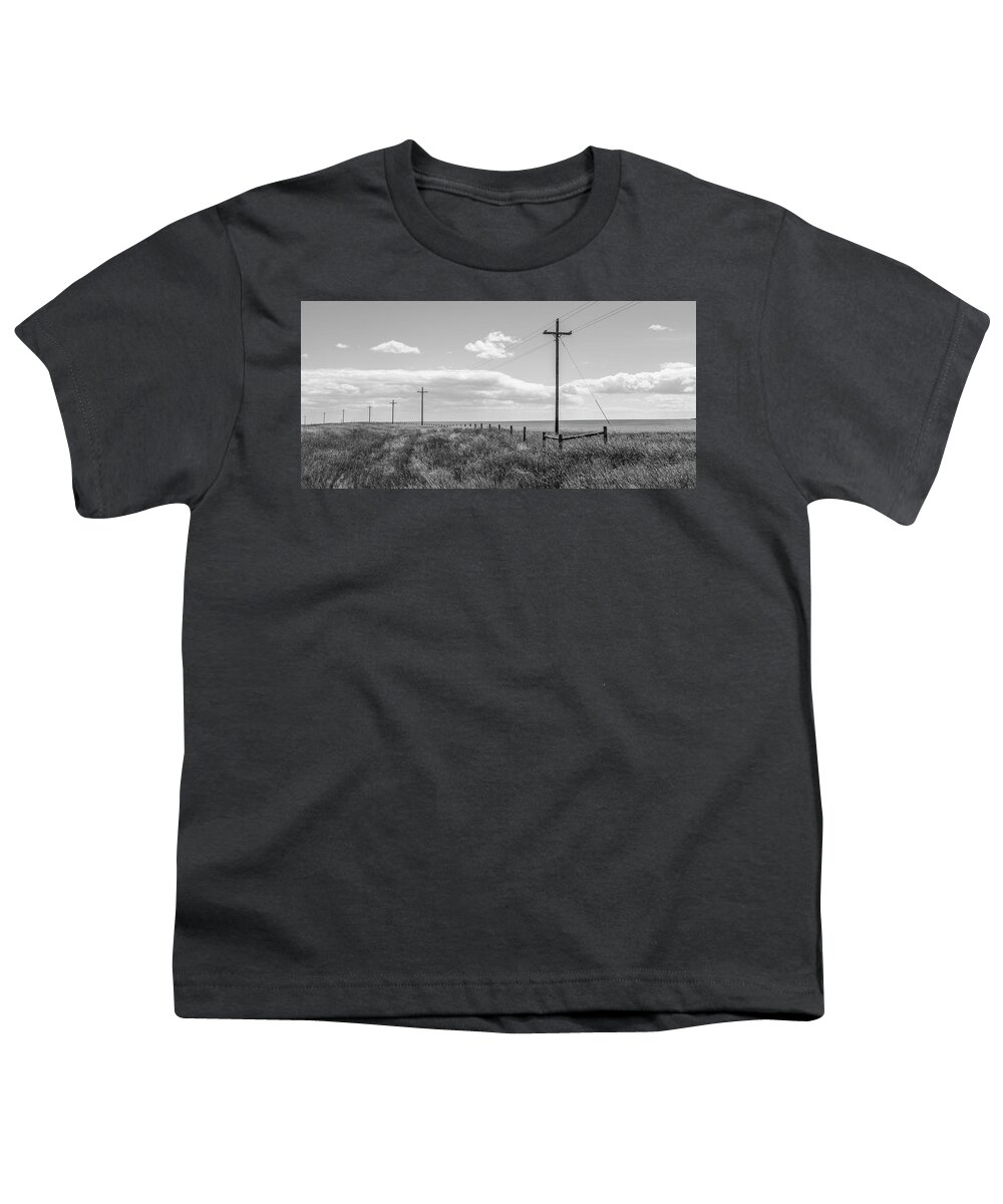 Montana Youth T-Shirt featuring the photograph Montana Country Lines by John McGraw