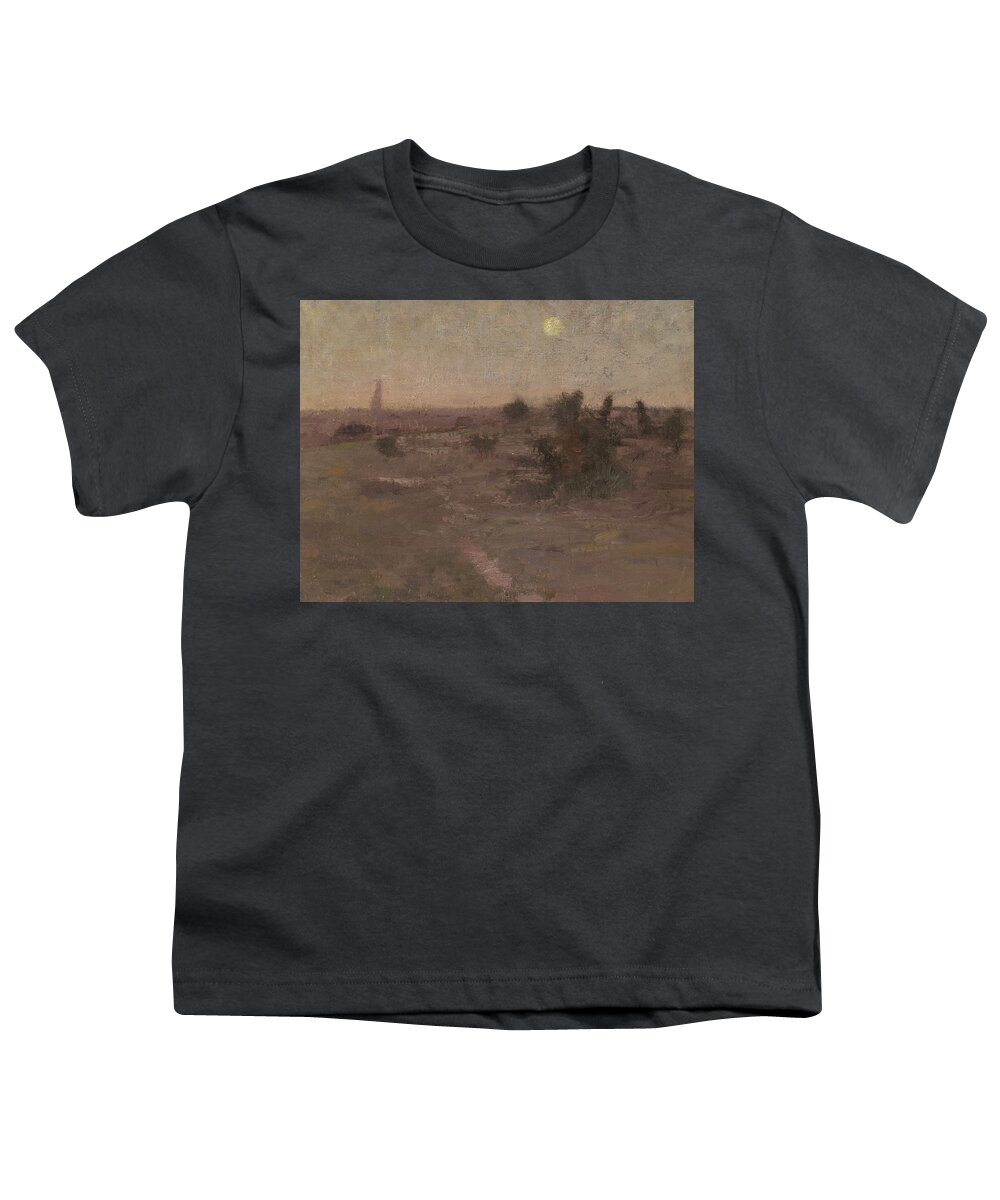 19th Century Art Youth T-Shirt featuring the painting Moonrise, Templestowe by David Davies