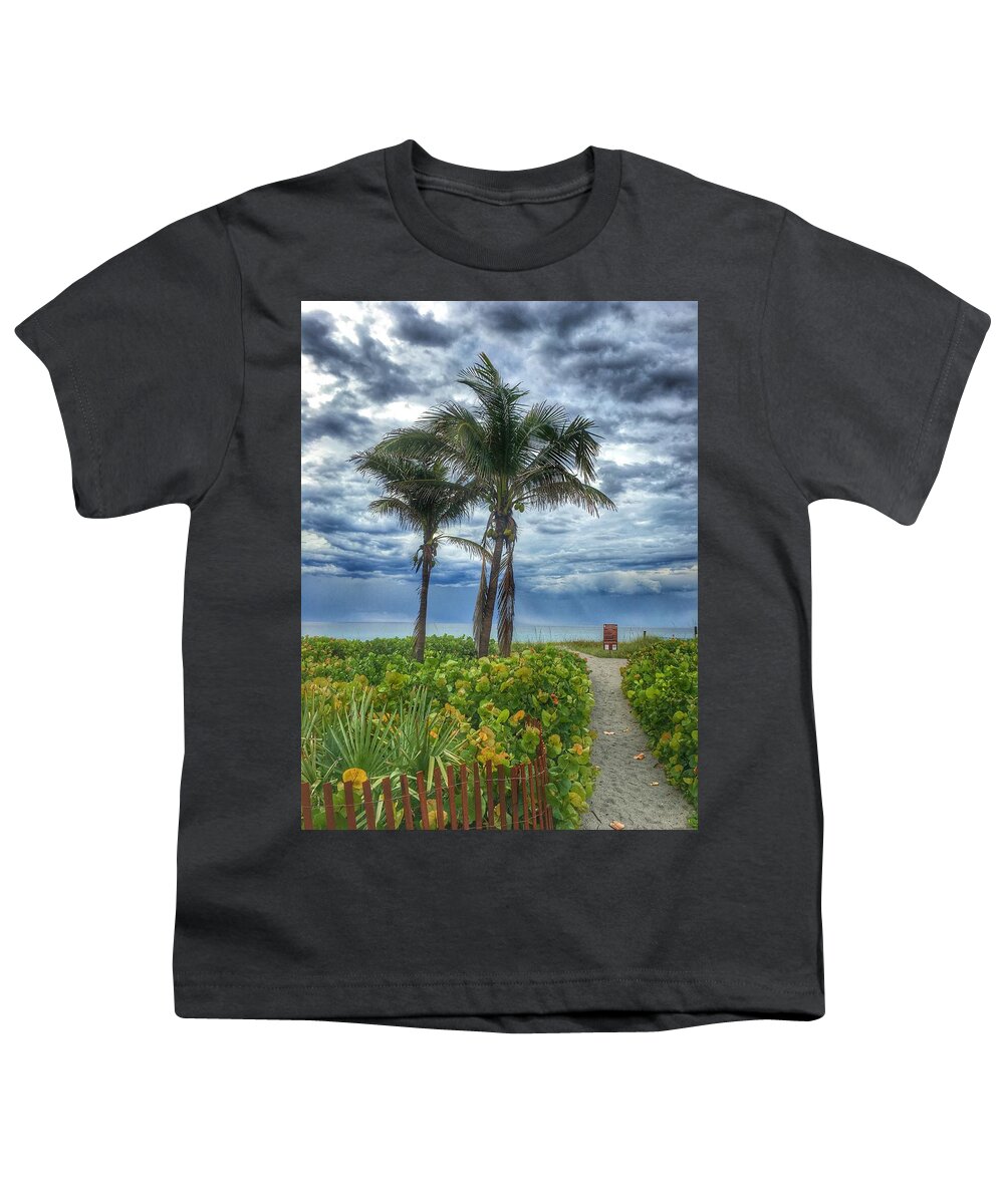 Florida Youth T-Shirt featuring the photograph Morning After the Storm Delray Beach Florida by Lawrence S Richardson Jr